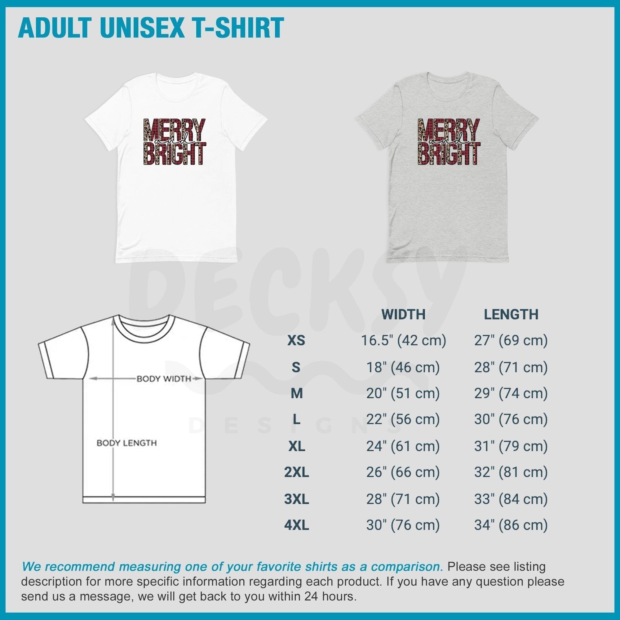 Merry And Bright Christmas Shirt, Xmas Gift For Family-Clothing:Gender-Neutral Adult Clothing:Tops & Tees:T-shirts:Graphic Tees-DecksyDesigns