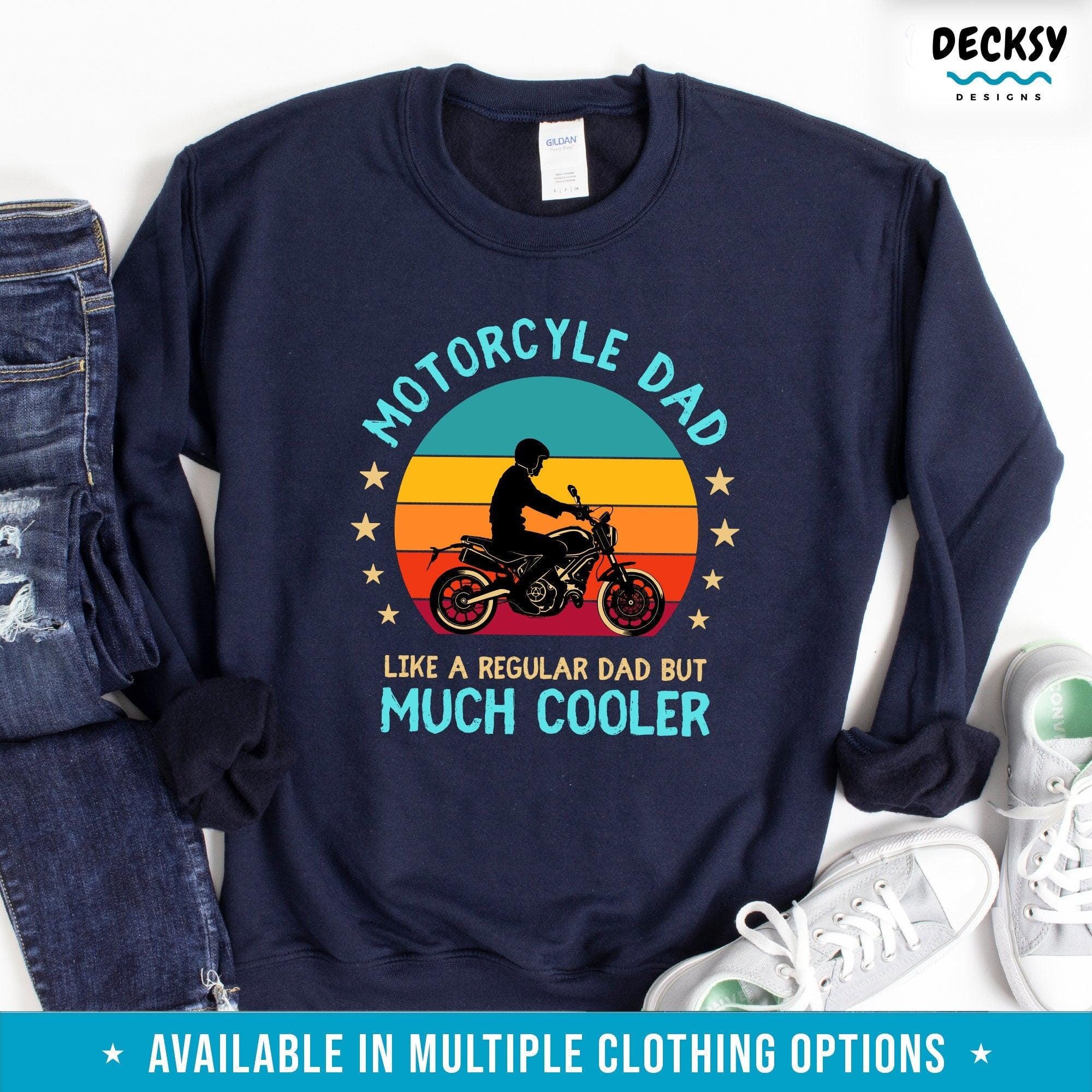 Motorcycle Dad Shirt, Motorcycle Gift For Men-Clothing:Gender-Neutral Adult Clothing:Tops & Tees:T-shirts:Graphic Tees-DecksyDesigns