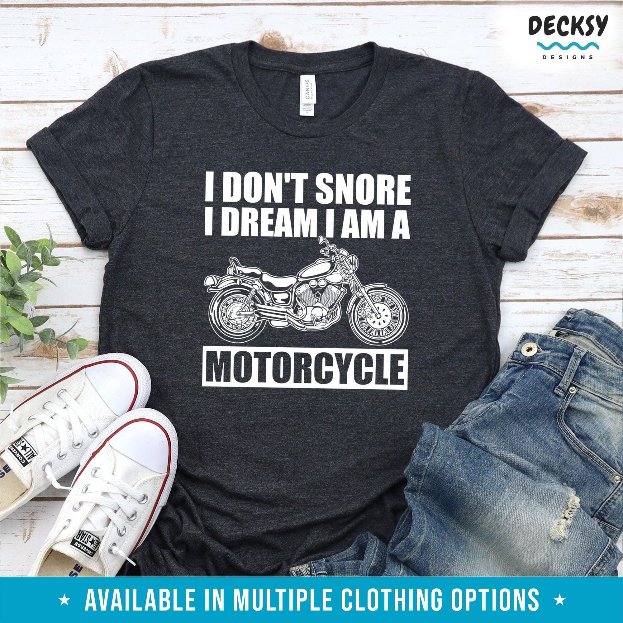 Motorcycle Tshirt, Biker Gift-Clothing:Gender-Neutral Adult Clothing:Tops & Tees:T-shirts:Graphic Tees-DecksyDesigns