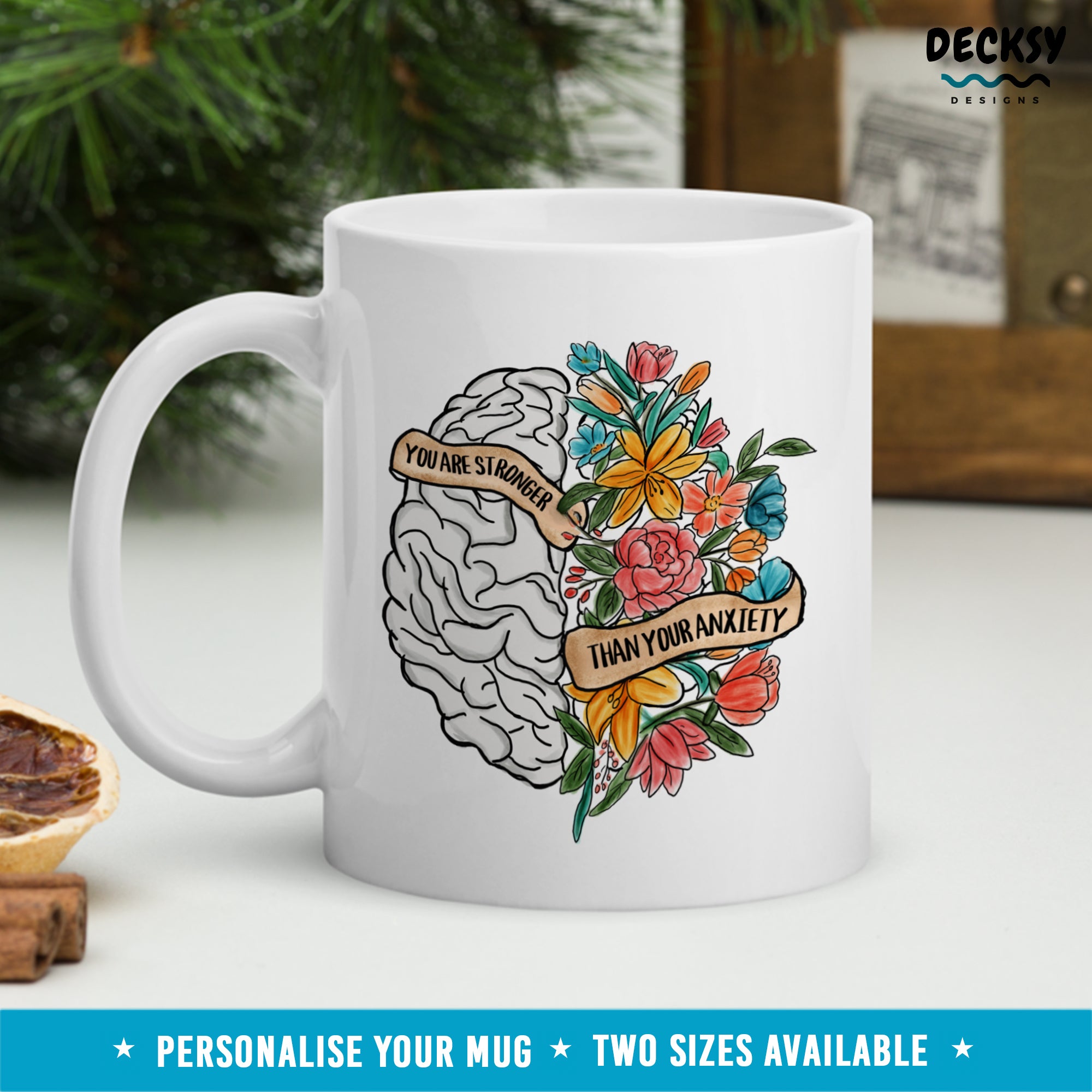 Anxiety Coffee Mug, Motivational Positivity Mug, Custom Encouragement Gift