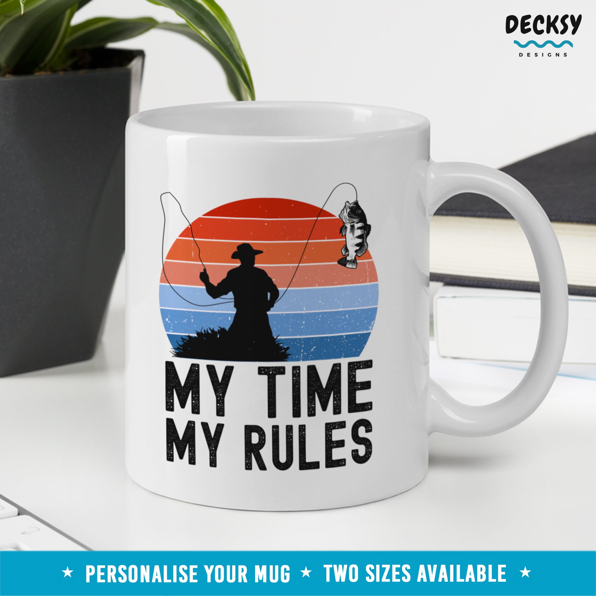 Fishing Retirement Mug, Custom Retired Gift For Dad