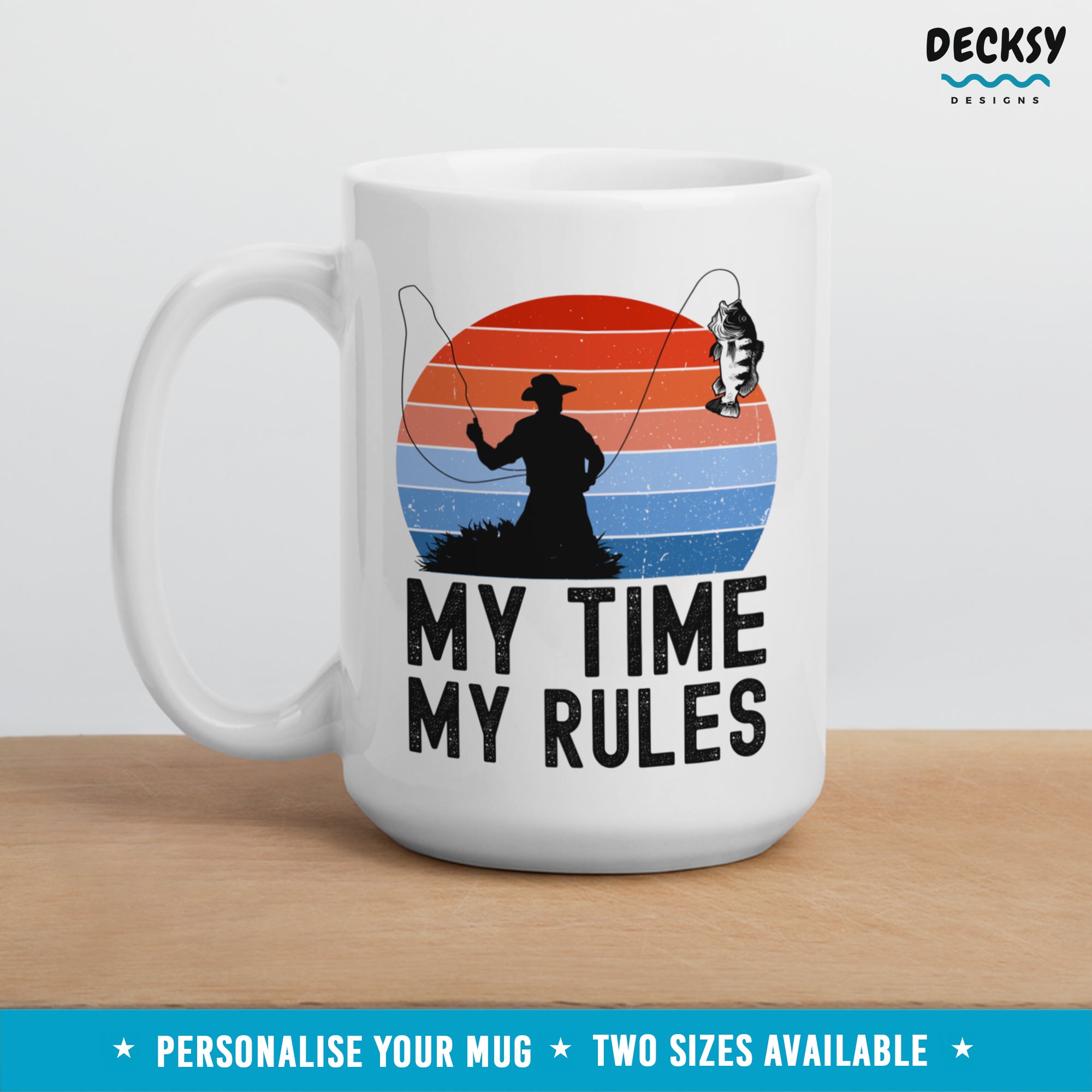 Fishing Retirement Mug, Custom Retired Gift For Dad
