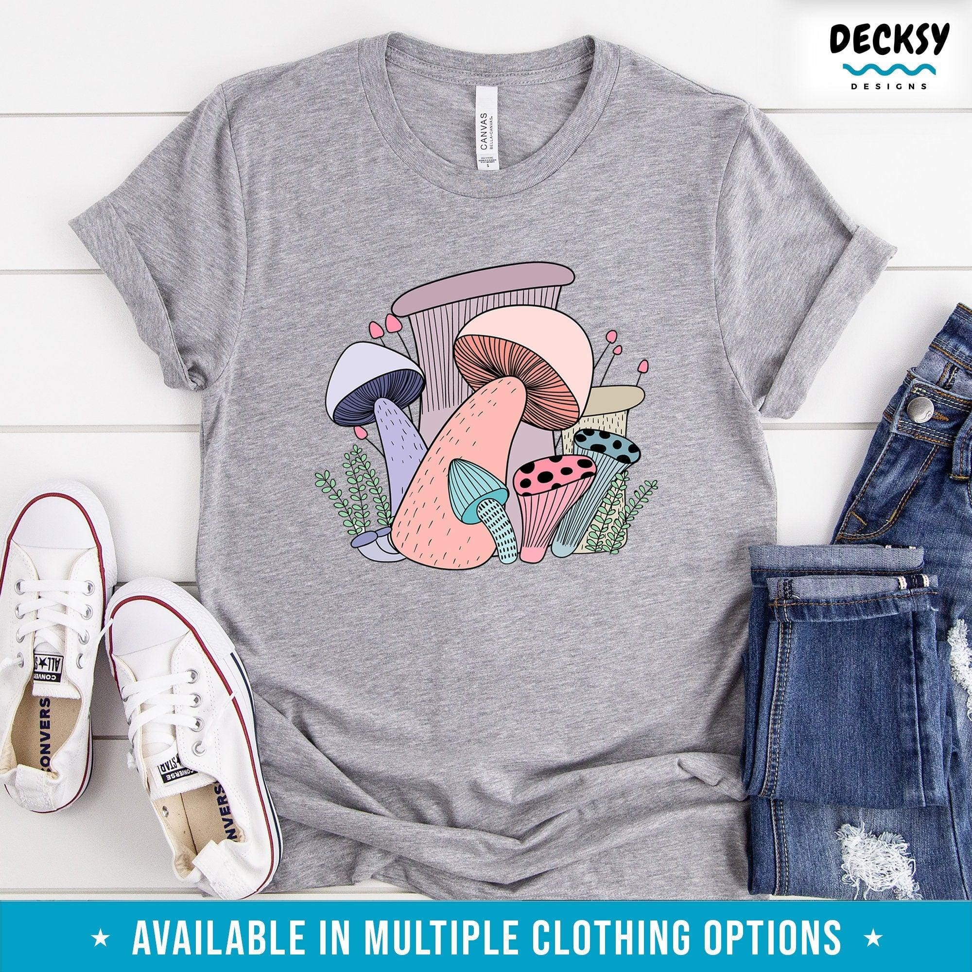 Mushrooms Shirt, Cottagecore Aesthetic Gift-Clothing:Gender-Neutral Adult Clothing:Tops & Tees:T-shirts:Graphic Tees-DecksyDesigns