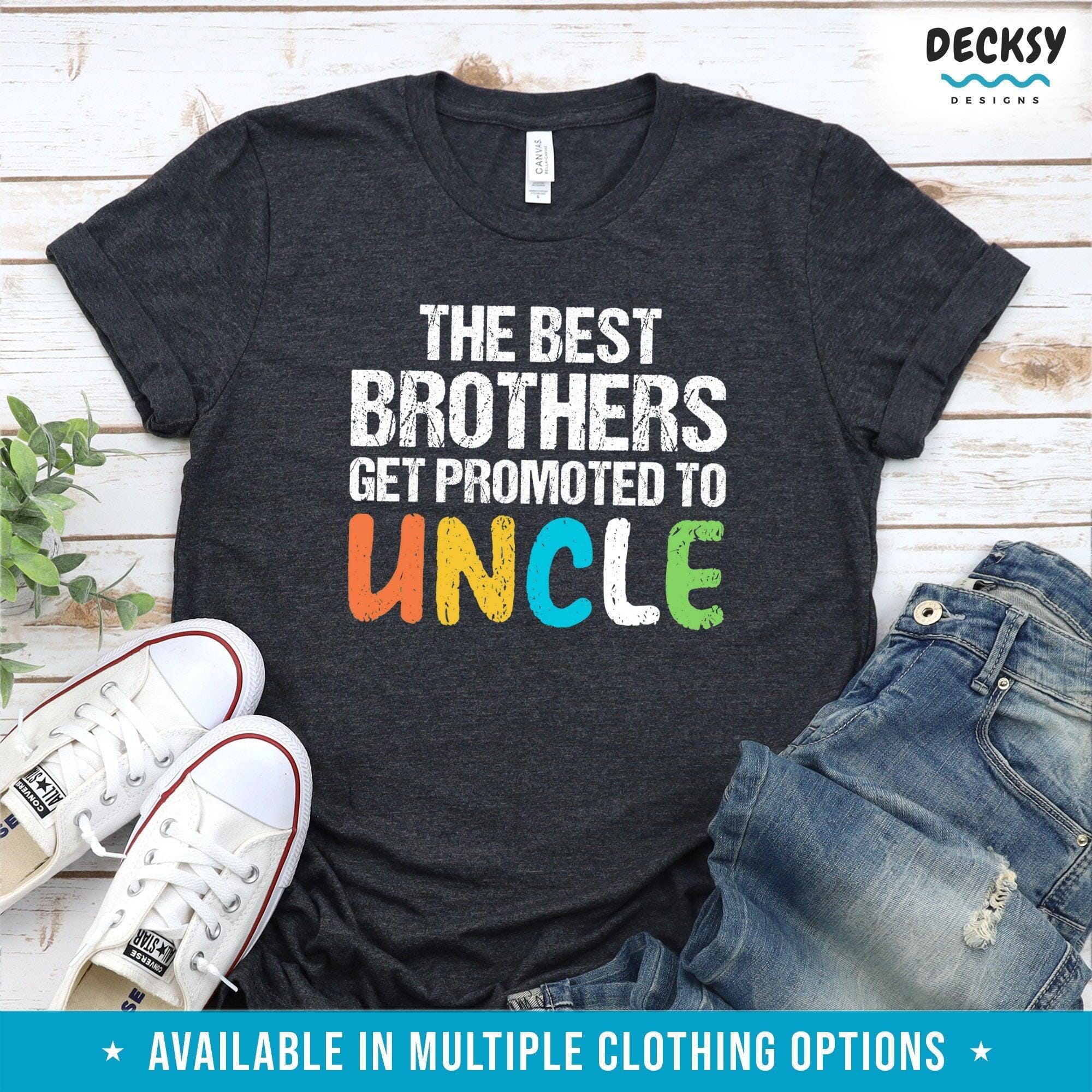 New Uncle Tshirt, Promoted To Uncle Gift | DecksyDesigns