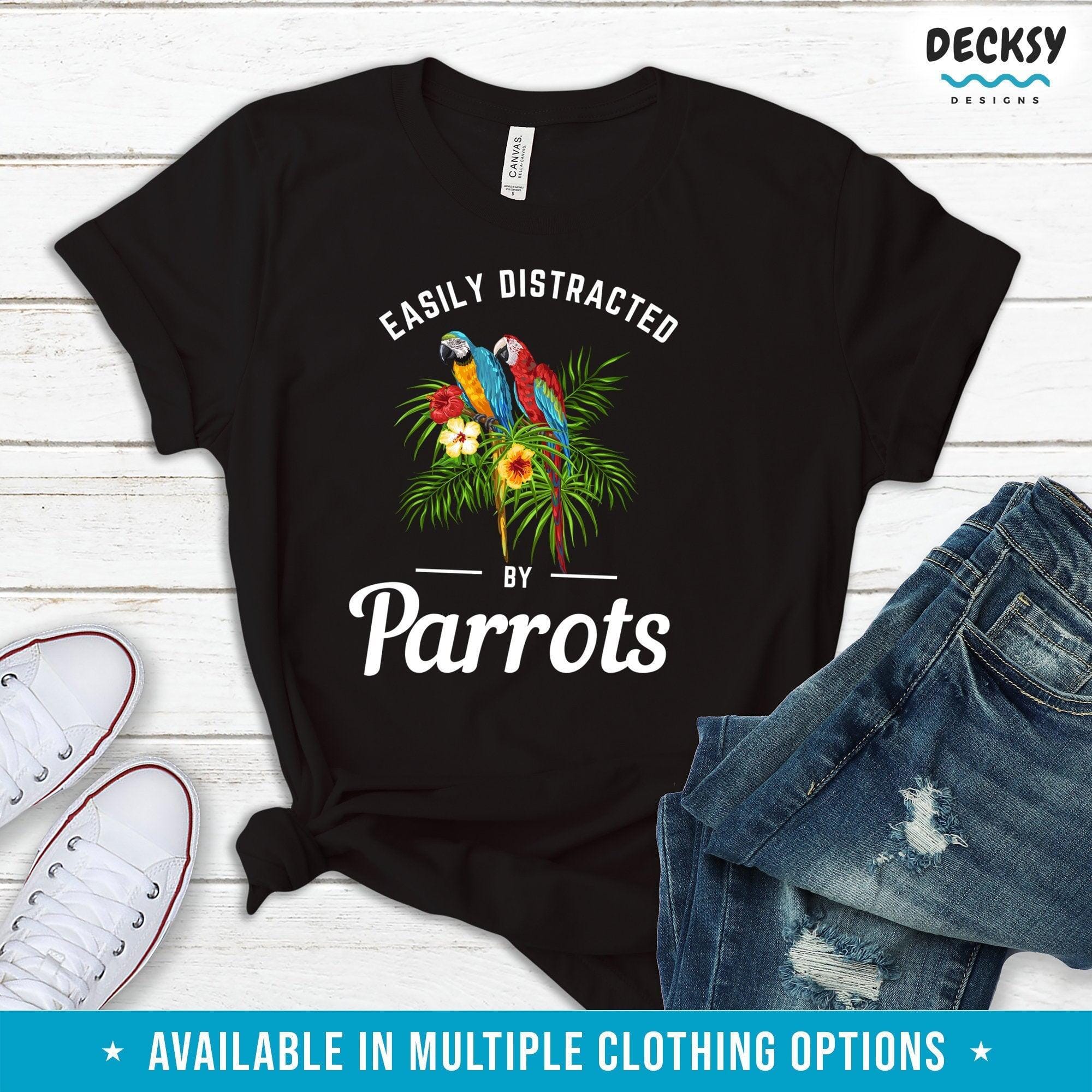 Parrot Lover Shirt, Bird Gift-Clothing:Gender-Neutral Adult Clothing:Tops & Tees:T-shirts:Graphic Tees-DecksyDesigns