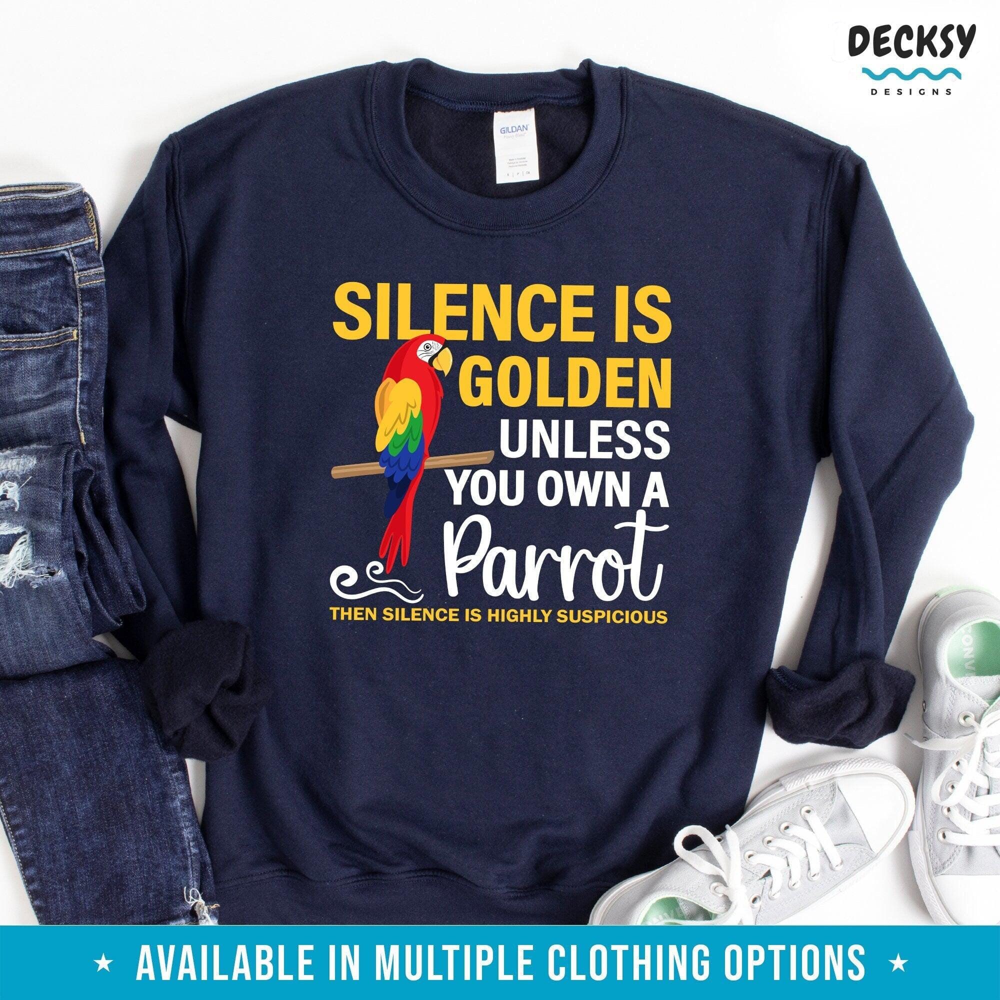 Parrot Shirt, Bird Lover Gift-Clothing:Gender-Neutral Adult Clothing:Tops & Tees:T-shirts:Graphic Tees-DecksyDesigns