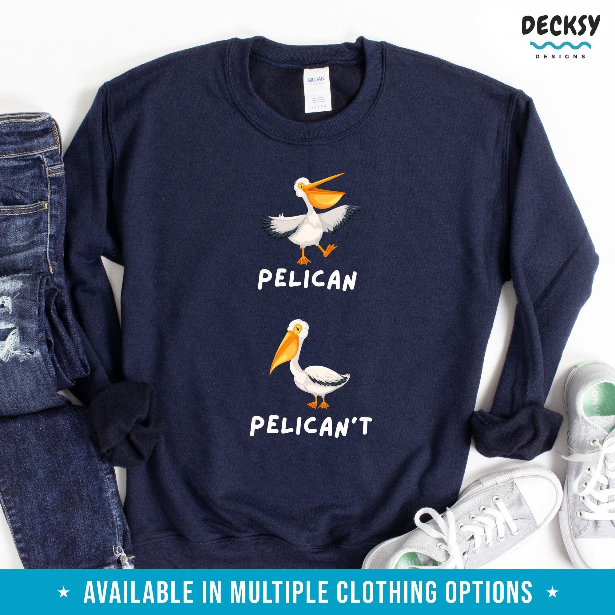 Pelican Tshirt, Funny Gift For Bird Lover-Clothing:Gender-Neutral Adult Clothing:Tops & Tees:T-shirts:Graphic Tees-DecksyDesigns