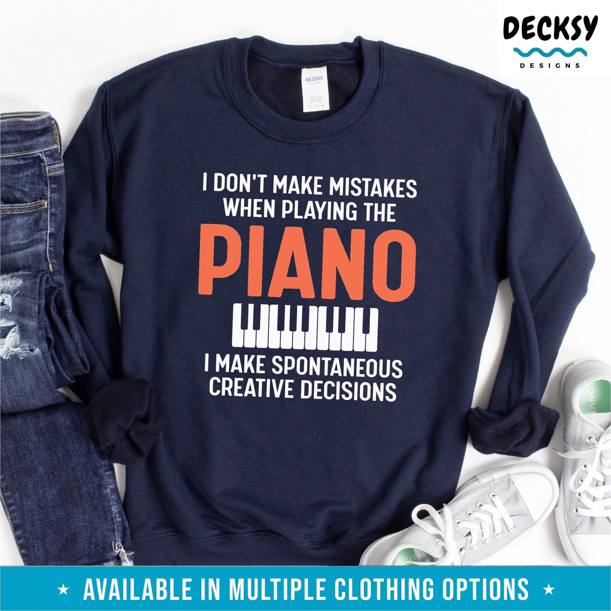 Pianist Shirt, Piano Teacher Gift-Clothing:Gender-Neutral Adult Clothing:Tops & Tees:T-shirts:Graphic Tees-DecksyDesigns