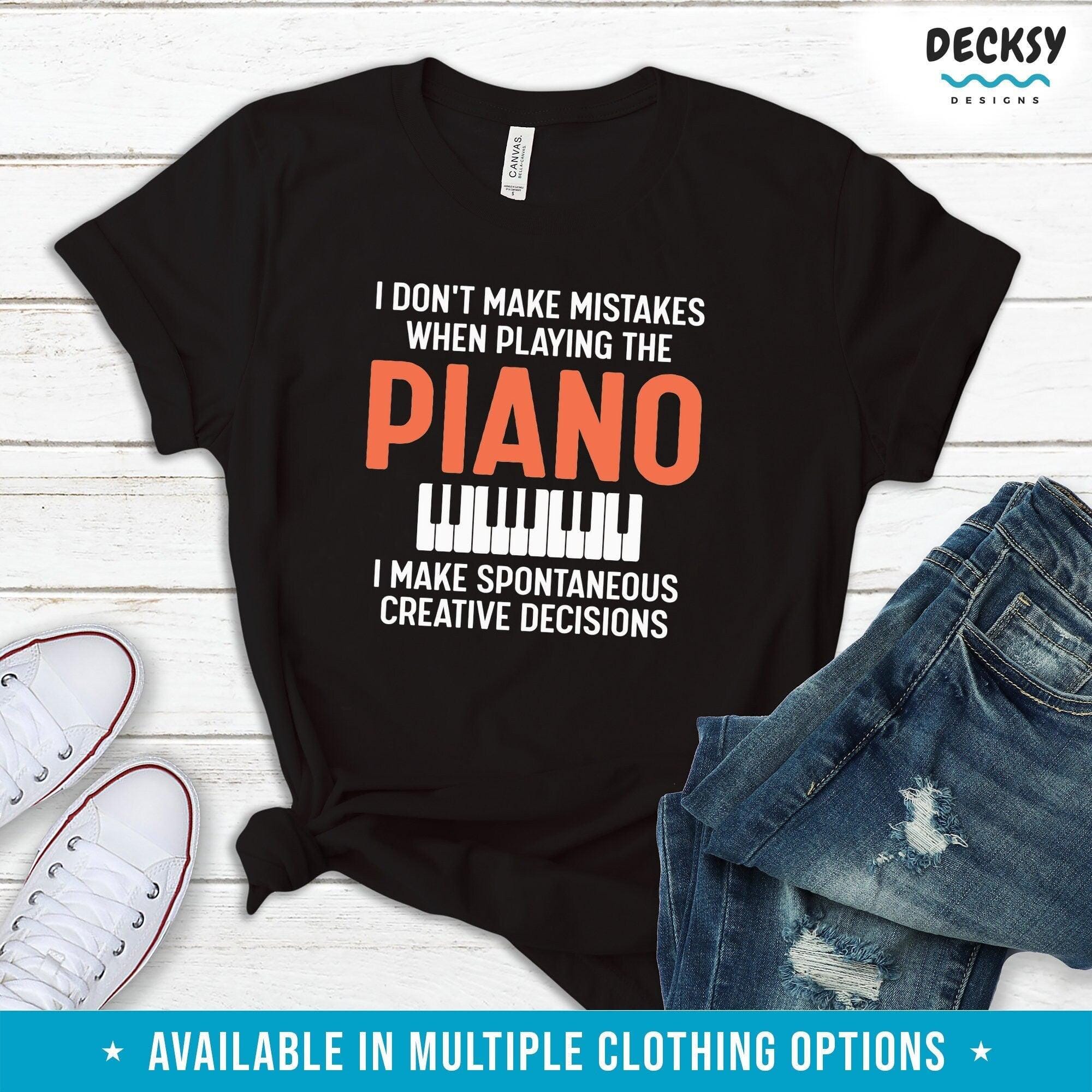 Pianist Shirt, Piano Teacher Gift-Clothing:Gender-Neutral Adult Clothing:Tops & Tees:T-shirts:Graphic Tees-DecksyDesigns
