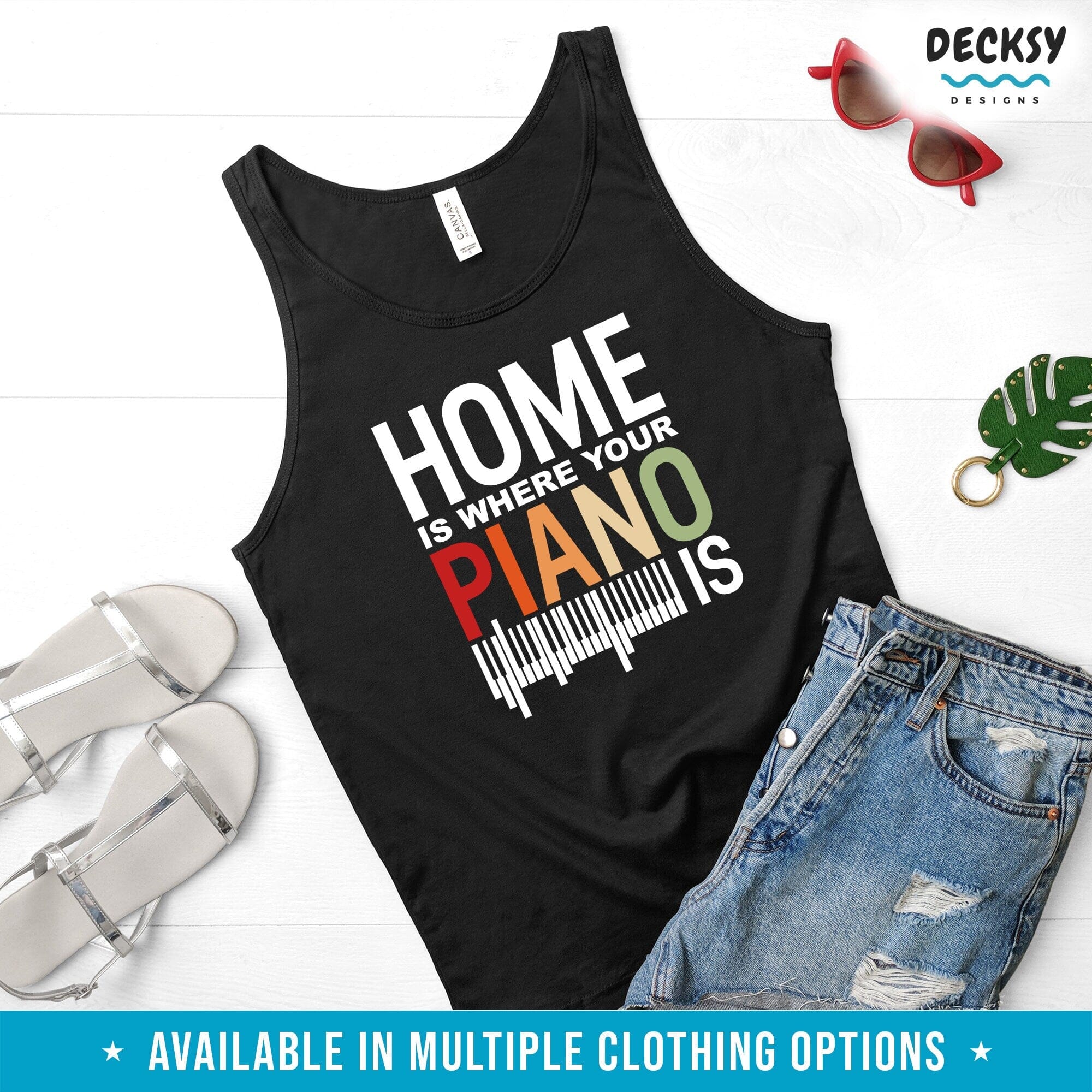 Piano shirt, Pianist Gift-Clothing:Gender-Neutral Adult Clothing:Tops & Tees:T-shirts:Graphic Tees-DecksyDesigns