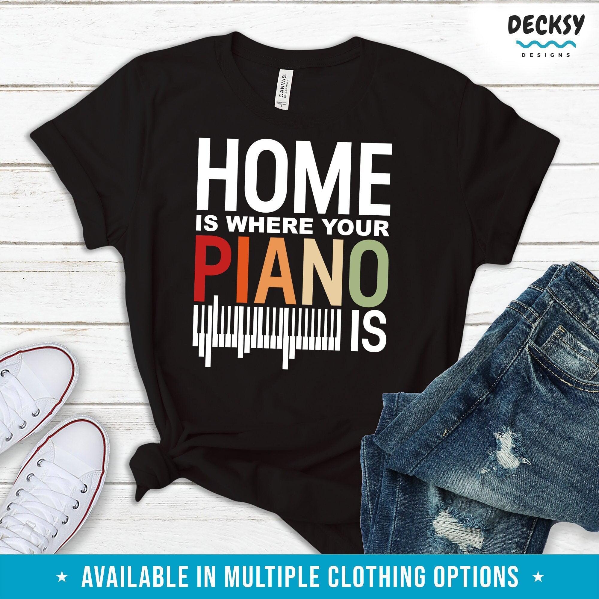 Piano shirt, Pianist Gift-Clothing:Gender-Neutral Adult Clothing:Tops & Tees:T-shirts:Graphic Tees-DecksyDesigns