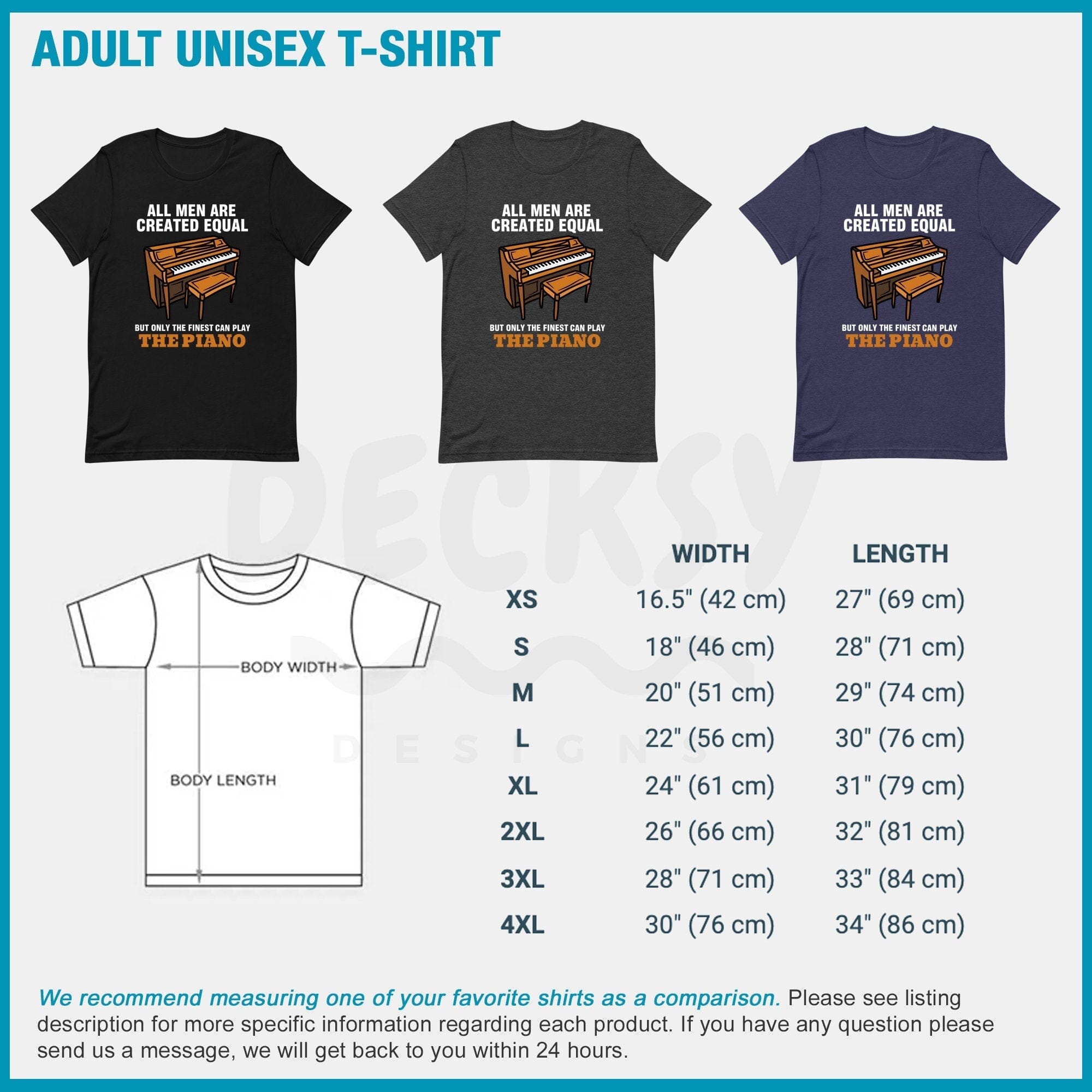 Piano Teacher Shirt, Pianist Gift For Him-Clothing:Gender-Neutral Adult Clothing:Tops & Tees:T-shirts:Graphic Tees-DecksyDesigns