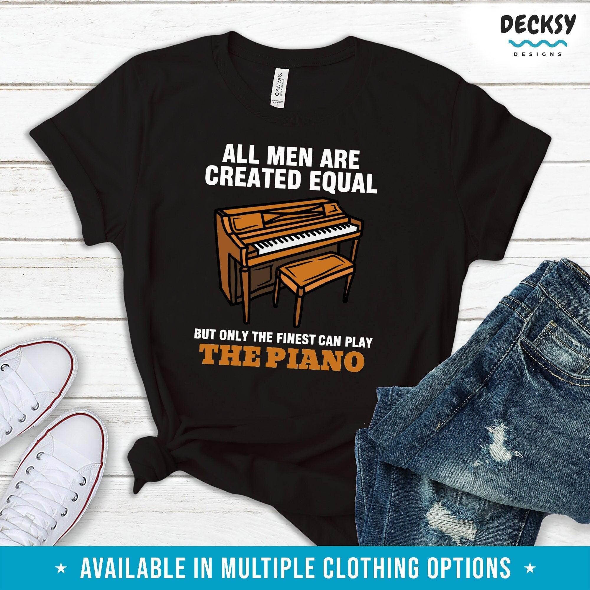 Piano Teacher Shirt, Pianist Gift For Him-Clothing:Gender-Neutral Adult Clothing:Tops & Tees:T-shirts:Graphic Tees-DecksyDesigns