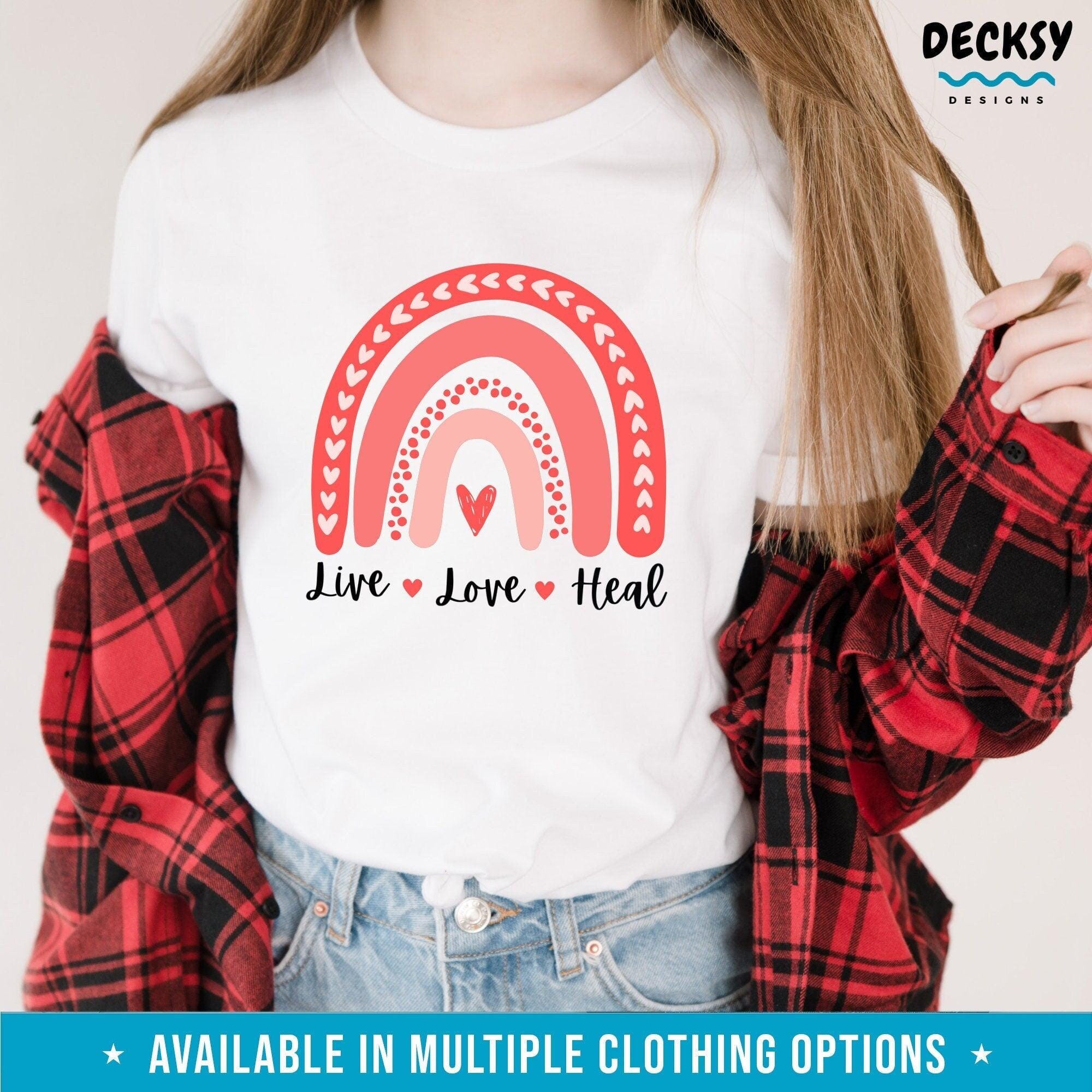Rainbow Nurse Tshirt, Mental Health Therapist Gift-Clothing:Gender-Neutral Adult Clothing:Tops & Tees:T-shirts:Graphic Tees-DecksyDesigns