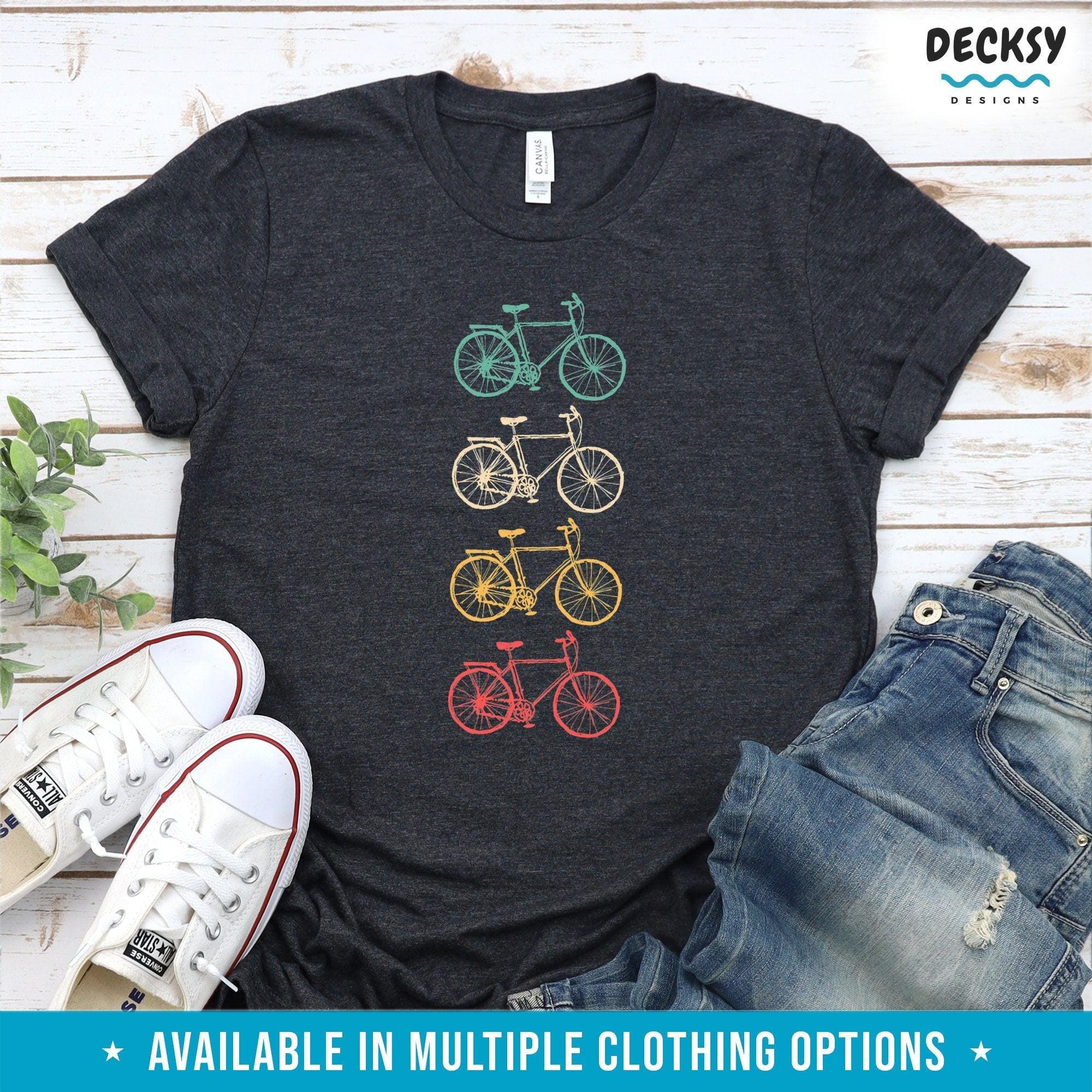 Retro Bike Shirt, Cycling Gift-Clothing:Gender-Neutral Adult Clothing:Tops & Tees:T-shirts:Graphic Tees-DecksyDesigns