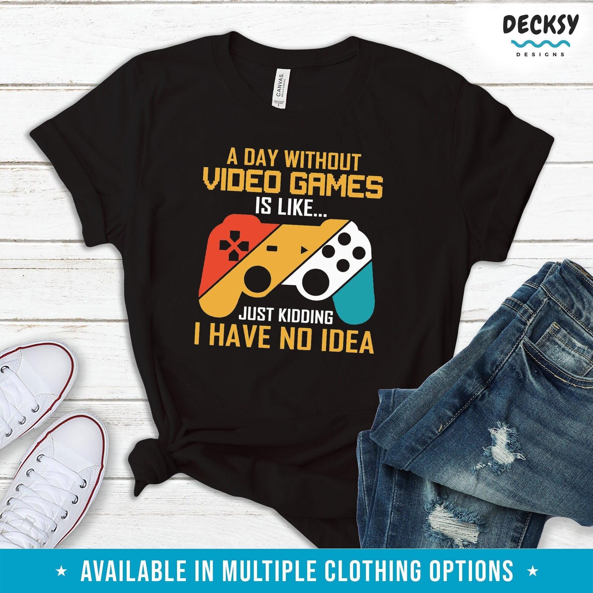 Retro Gaming Shirt, Funny Gamer Gift-Clothing:Gender-Neutral Adult Clothing:Tops & Tees:T-shirts:Graphic Tees-DecksyDesigns