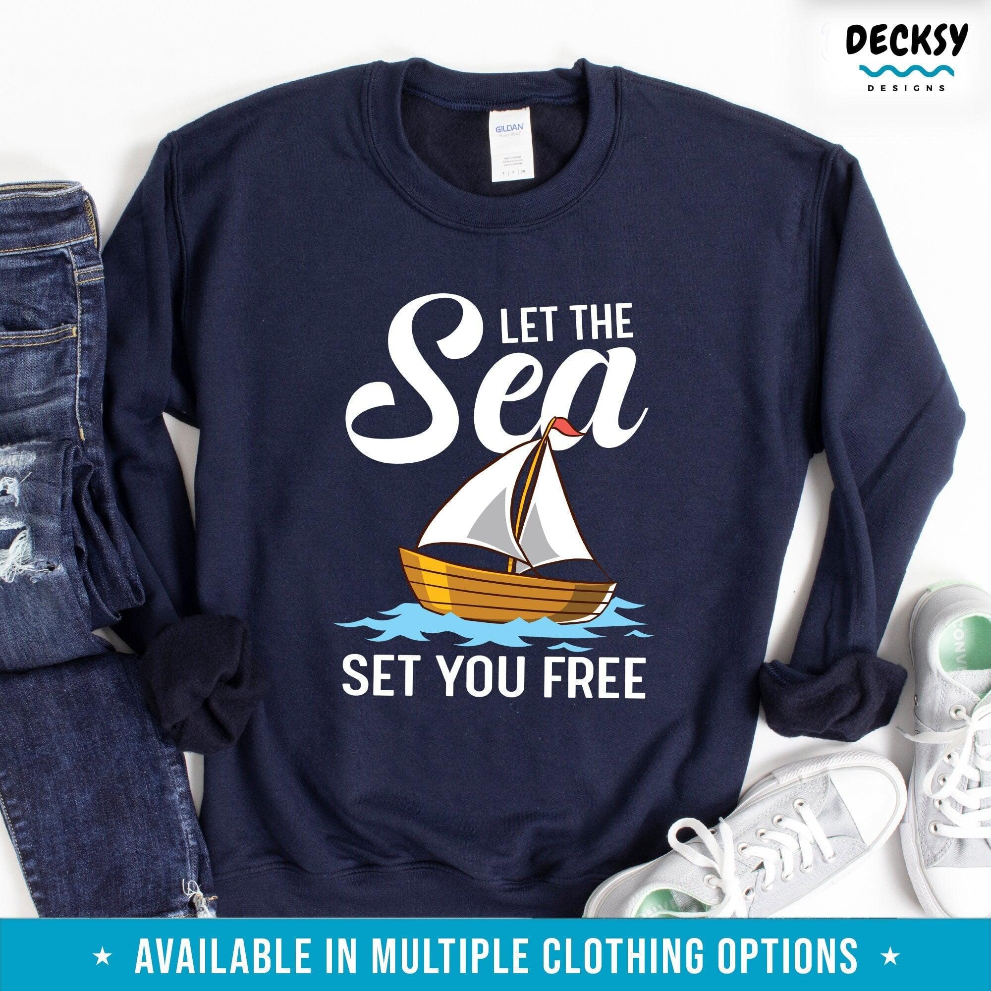 Sailing T-shirt, Gift For Sailor-Clothing:Gender-Neutral Adult Clothing:Tops & Tees:T-shirts:Graphic Tees-DecksyDesigns
