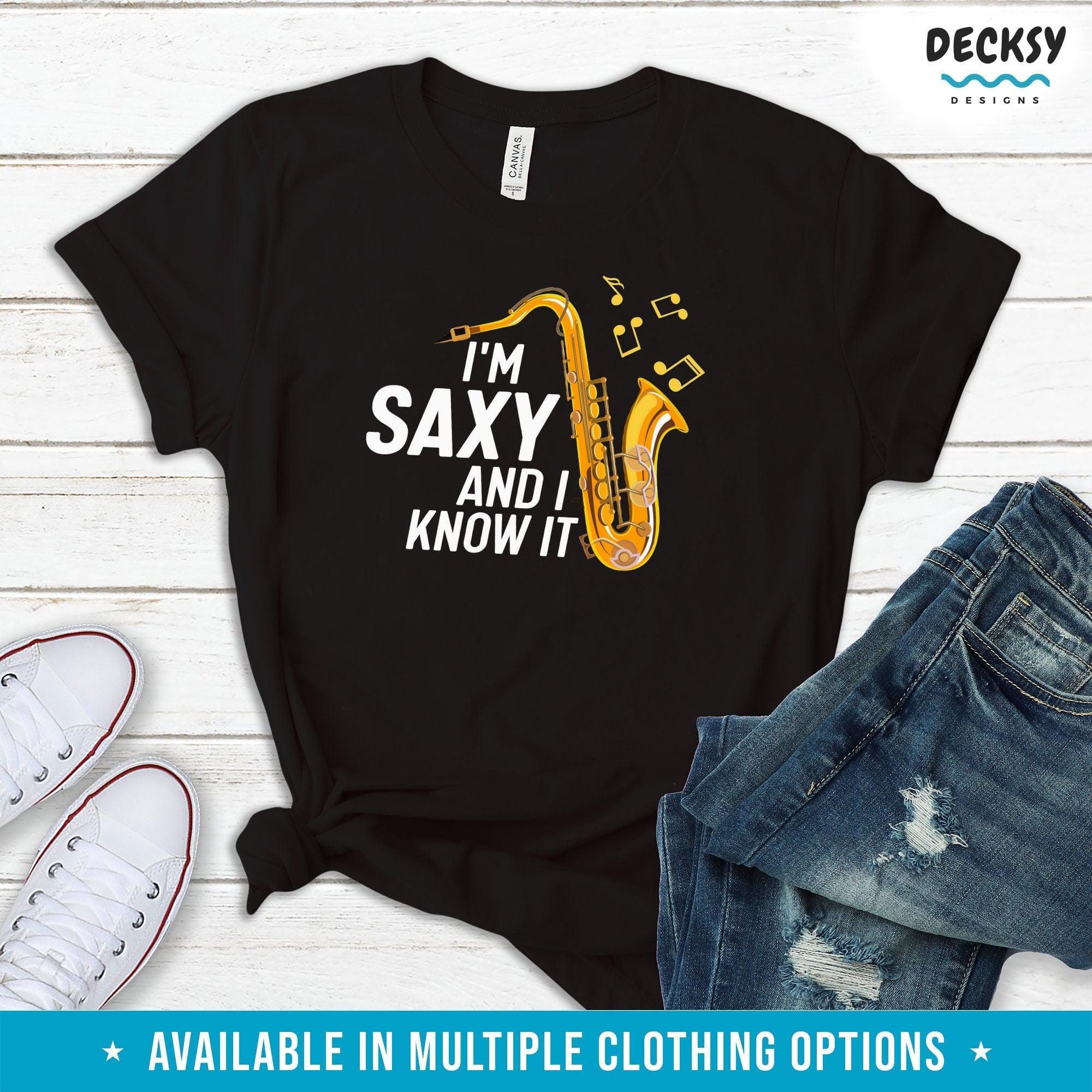 Saxophonist Shirt, Gift For Sax Player-Clothing:Gender-Neutral Adult Clothing:Tops & Tees:T-shirts:Graphic Tees-DecksyDesigns