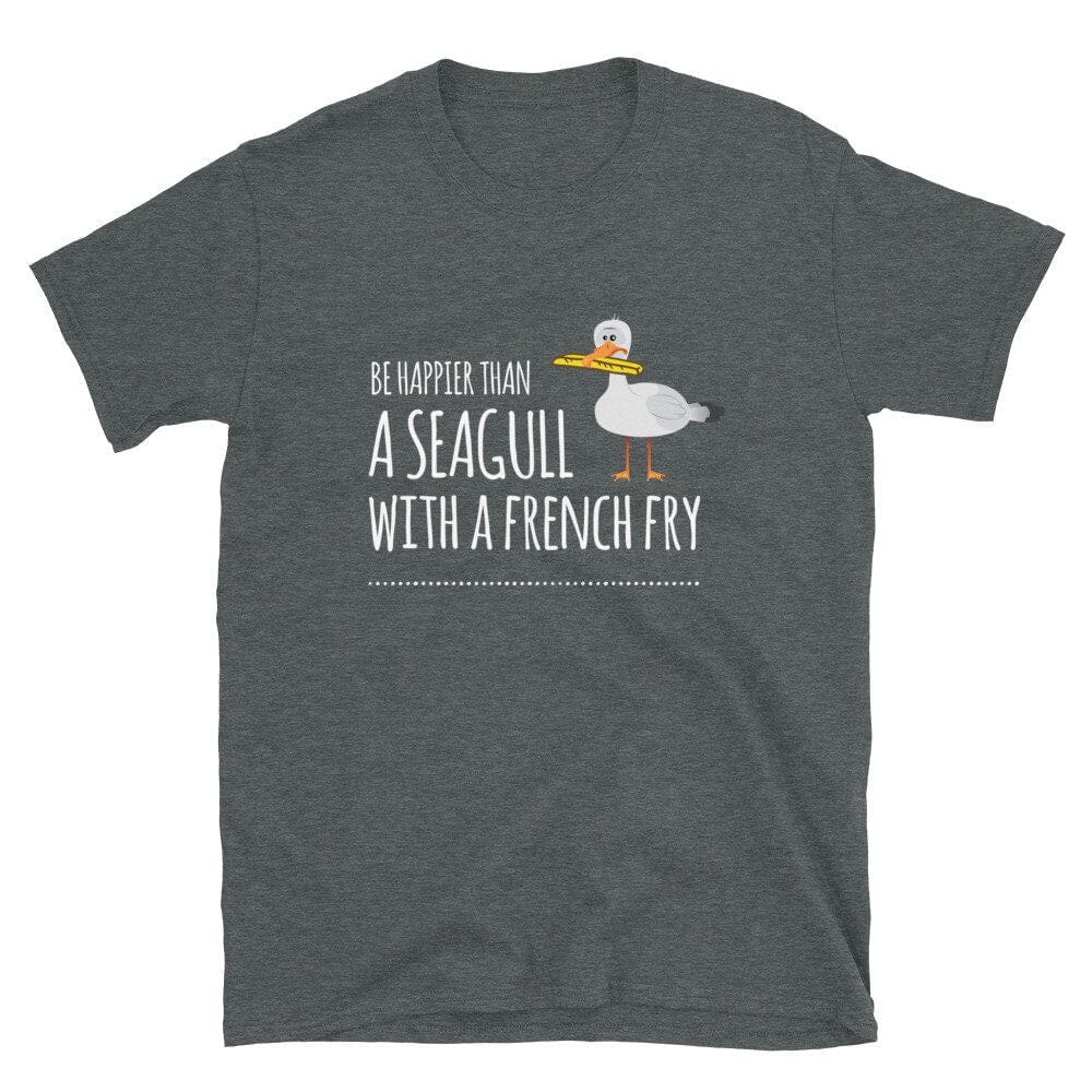 Seagull With Chip Shirt, Funny Beach Gift-Clothing:Gender-Neutral Adult Clothing:Tops & Tees:T-shirts:Graphic Tees-DecksyDesigns