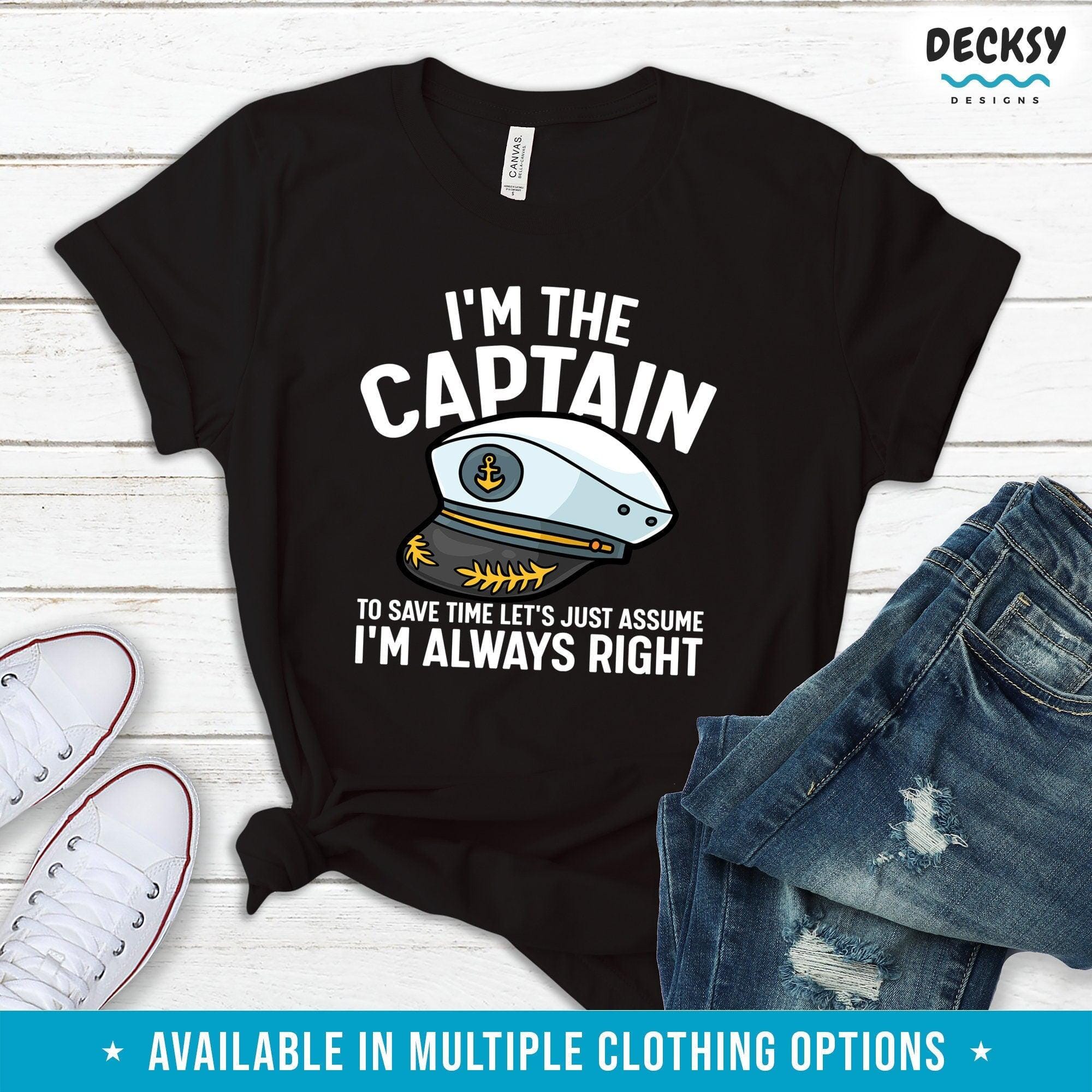 Ship Captain Sailor Shirtr, Yacht Gift-Clothing:Gender-Neutral Adult Clothing:Tops & Tees:T-shirts:Graphic Tees-DecksyDesigns
