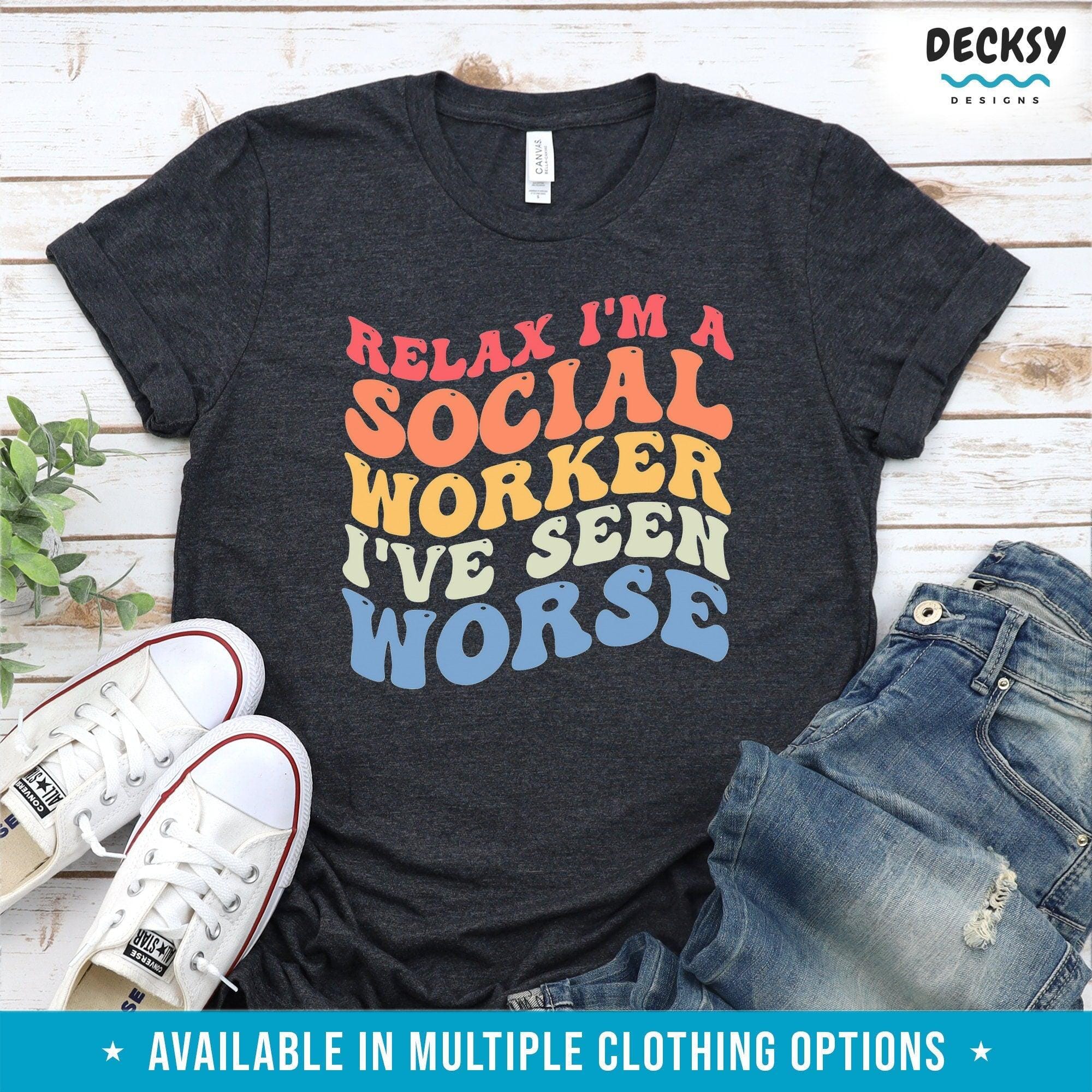 Social Worker Tshirt, School Social Work Gift-Clothing:Gender-Neutral Adult Clothing:Tops & Tees:T-shirts:Graphic Tees-DecksyDesigns