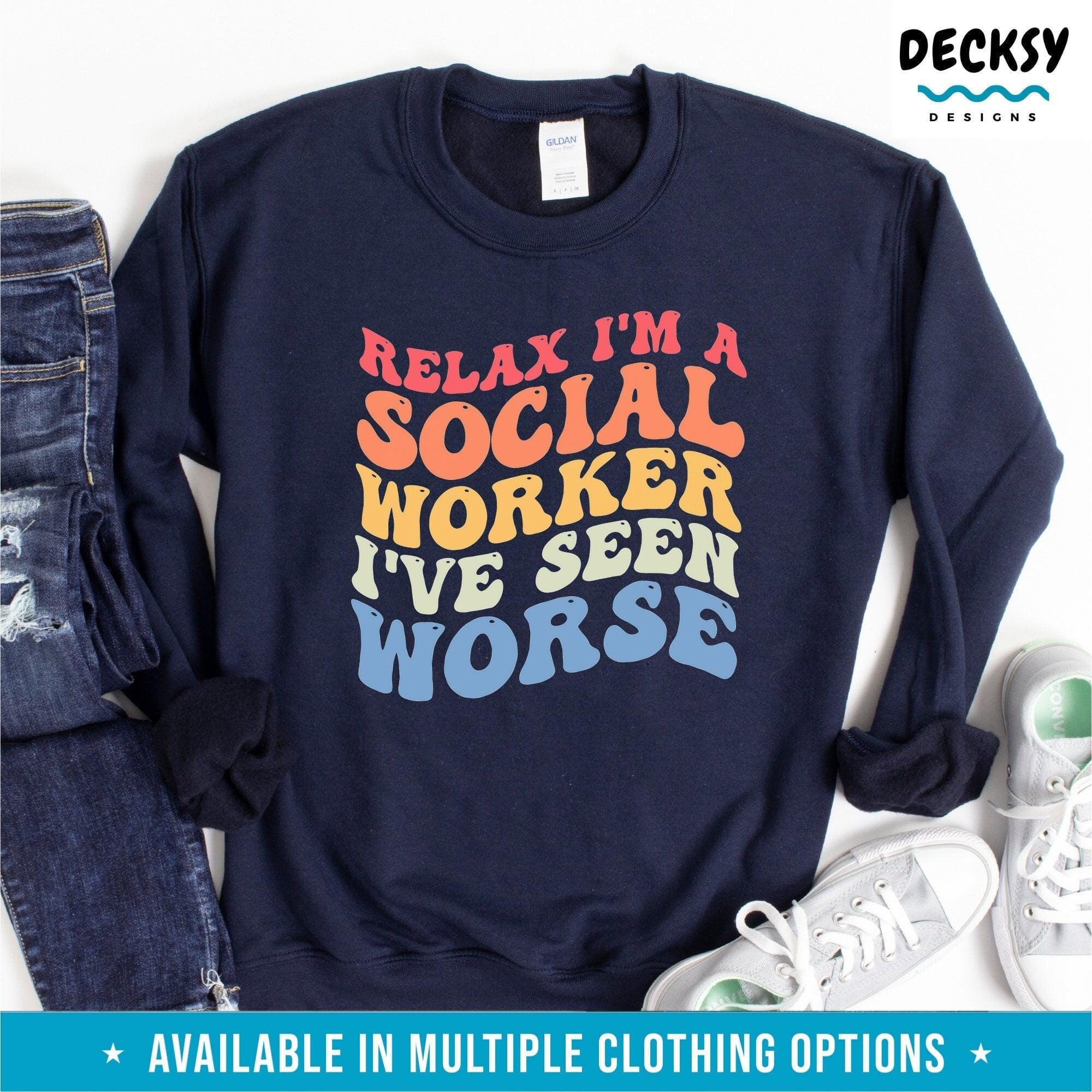 Social Worker Tshirt, School Social Work Gift-Clothing:Gender-Neutral Adult Clothing:Tops & Tees:T-shirts:Graphic Tees-DecksyDesigns