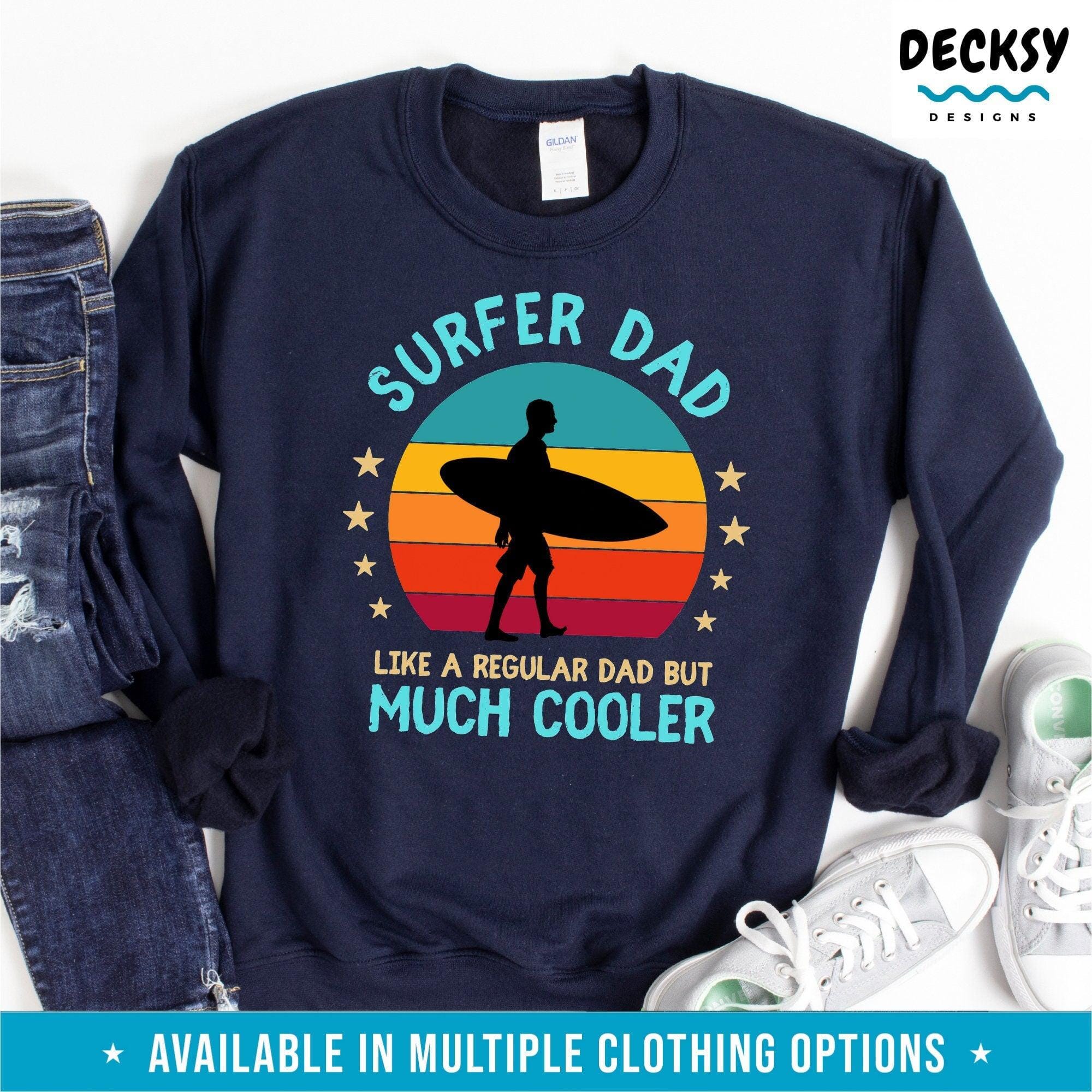 Surfing Dad Shirt, Mens Surfing Gift-Clothing:Gender-Neutral Adult Clothing:Tops & Tees:T-shirts:Graphic Tees-DecksyDesigns