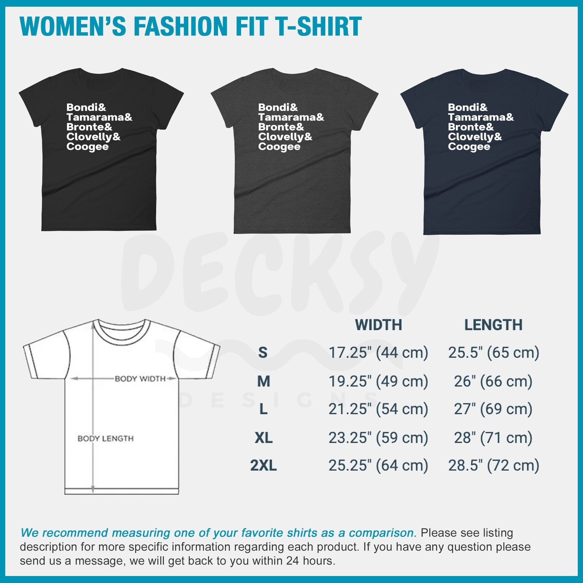 Sydney Beaches Tshirt, Australian Gift-Clothing:Gender-Neutral Adult Clothing:Tops & Tees:T-shirts:Graphic Tees-DecksyDesigns