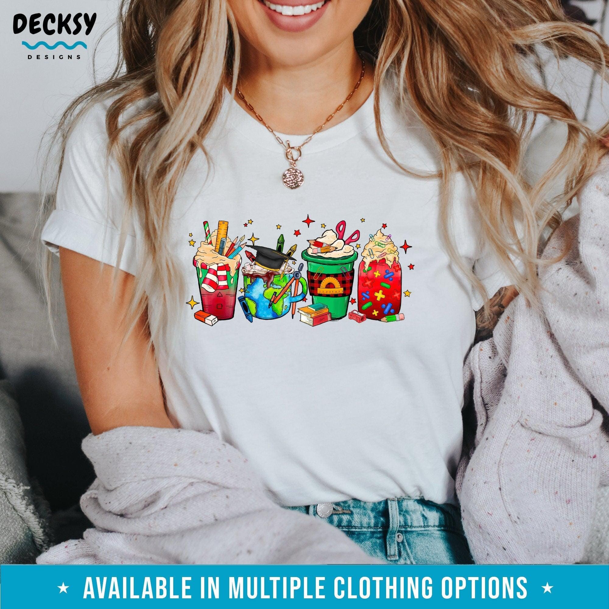 Teacher Christmas Shirt, Gift for School Teacher-Clothing:Gender-Neutral Adult Clothing:Tops & Tees:T-shirts:Graphic Tees-DecksyDesigns