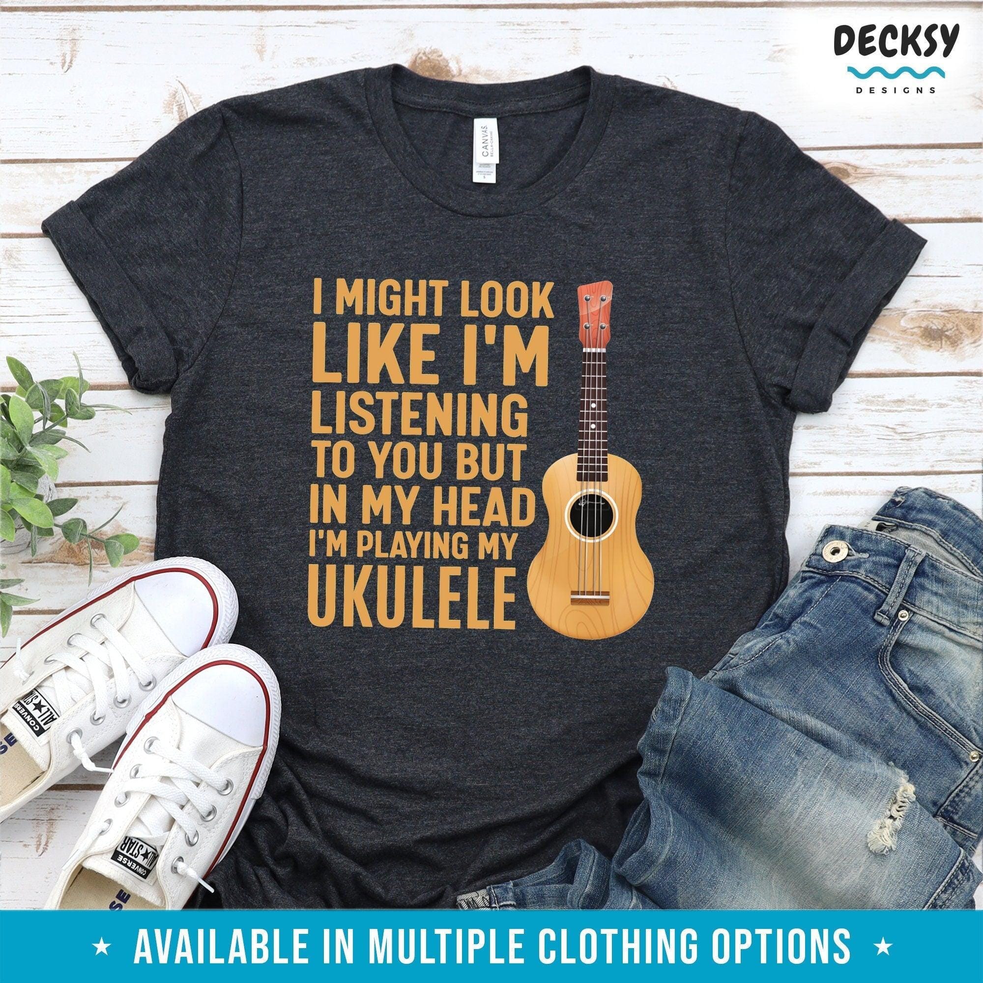 Ukulele Lover Shirt, Ukulele Player Gift-Clothing:Gender-Neutral Adult Clothing:Tops & Tees:T-shirts:Graphic Tees-DecksyDesigns