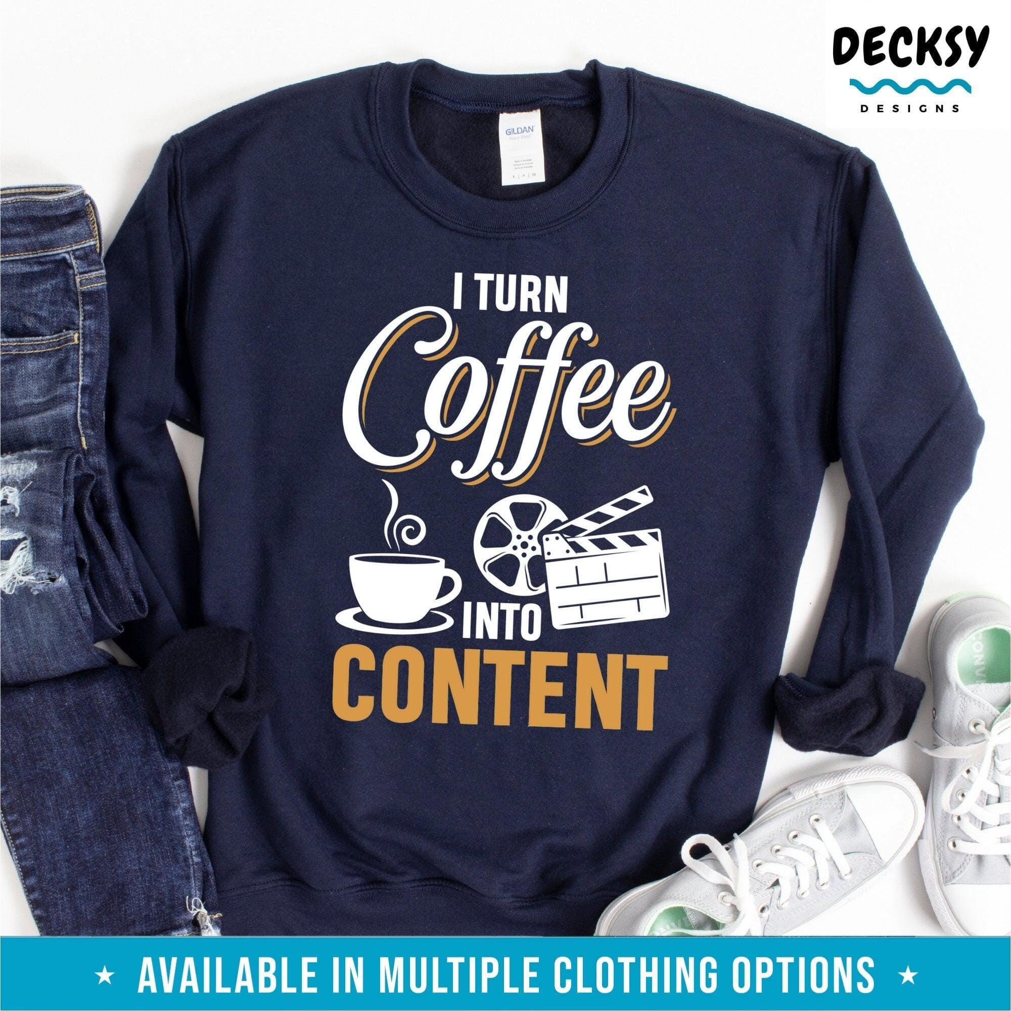 Video Content Creator Shirt, Gift for Influencer-Clothing:Gender-Neutral Adult Clothing:Tops & Tees:T-shirts:Graphic Tees-DecksyDesigns