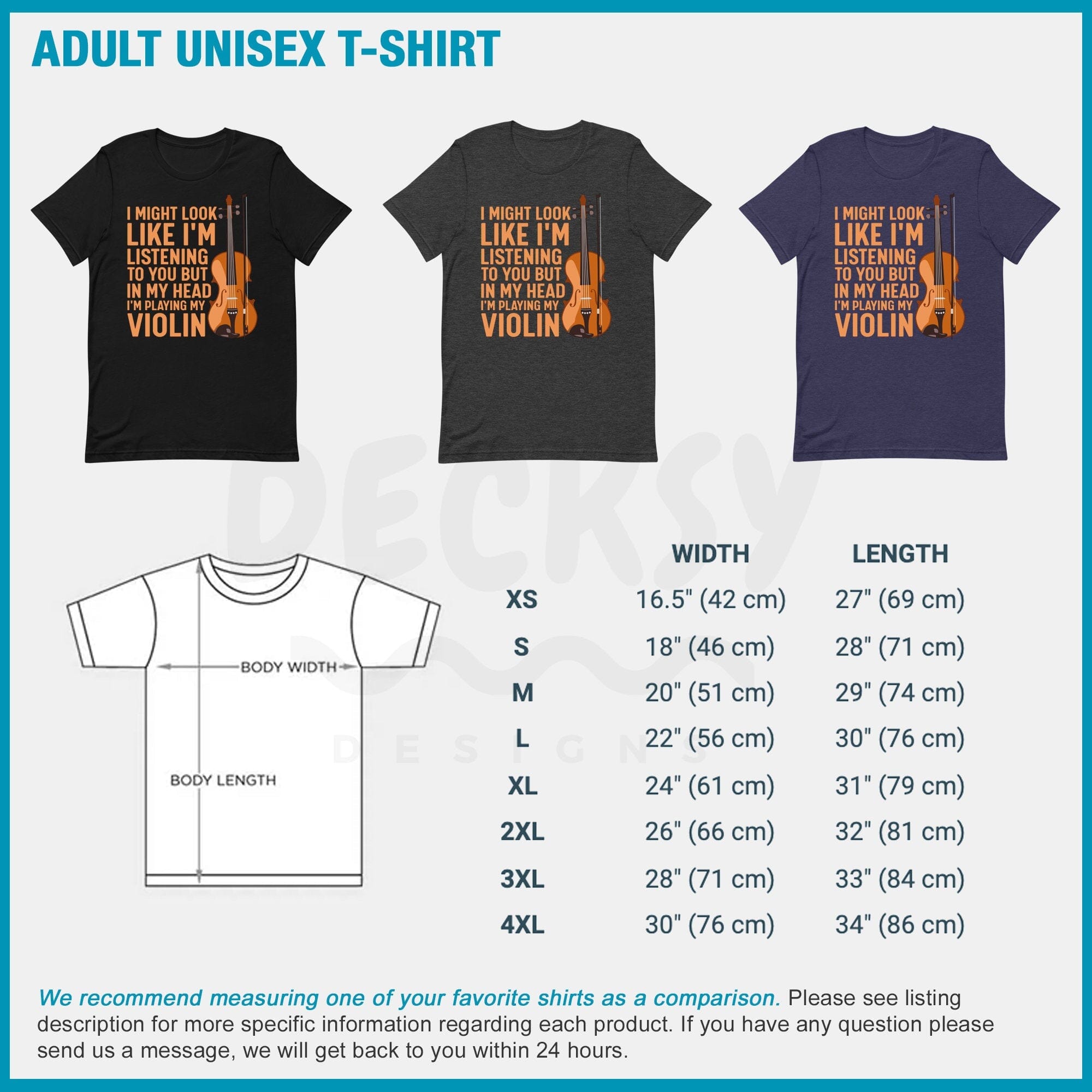 Violin Player Shirt, Violinist Gift-Clothing:Gender-Neutral Adult Clothing:Tops & Tees:T-shirts:Graphic Tees-DecksyDesigns