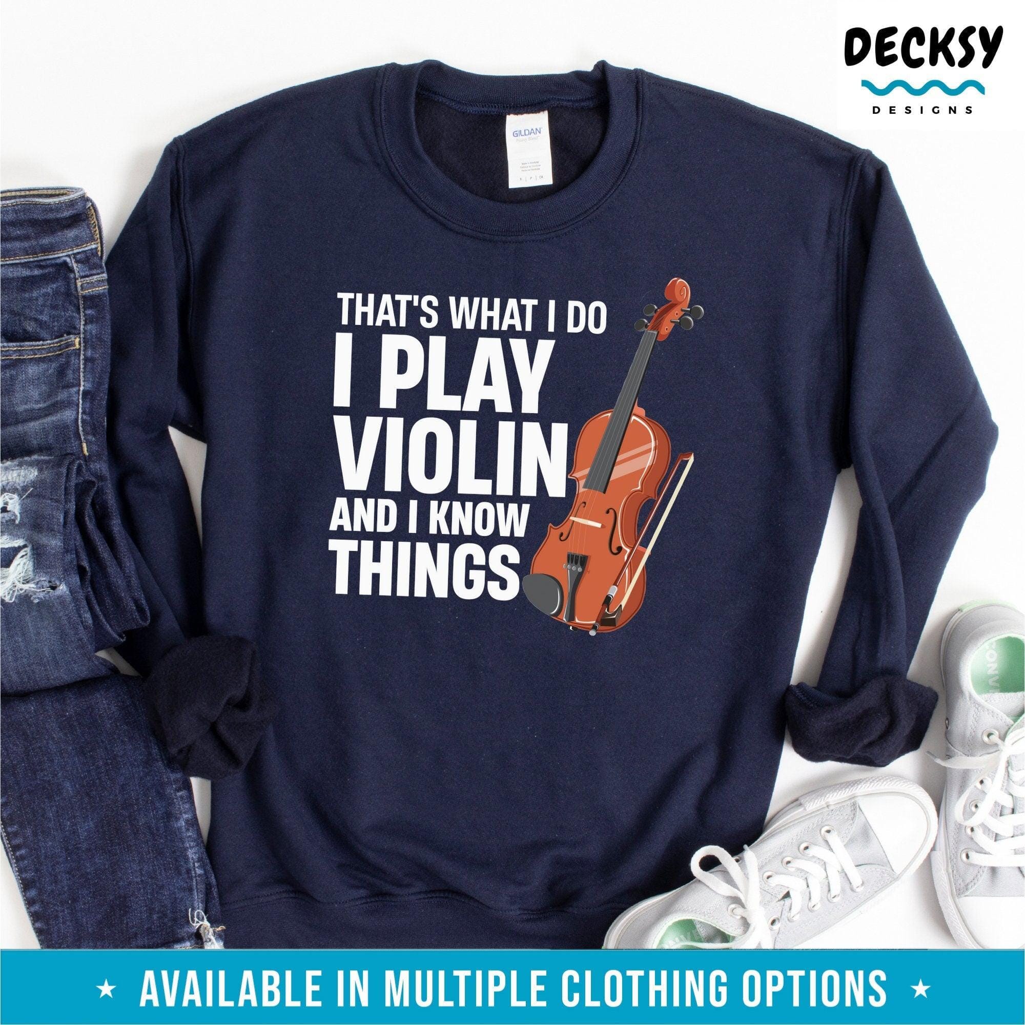 Violin Player Tshirt, Gift For Violinist-Clothing:Gender-Neutral Adult Clothing:Tops & Tees:T-shirts:Graphic Tees-DecksyDesigns