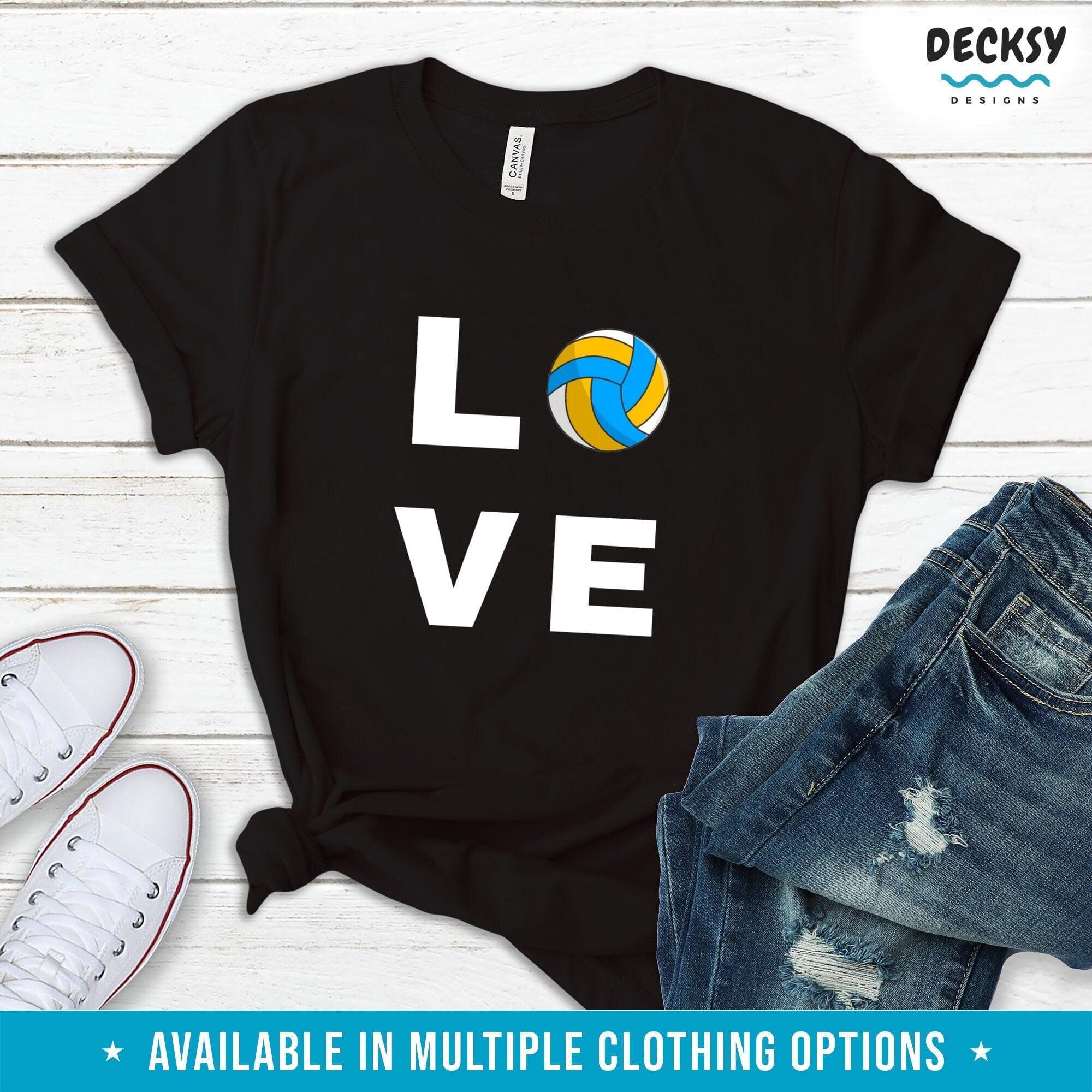 Volleyball Love Shirt, Gift for Volleyball Player-Clothing:Gender-Neutral Adult Clothing:Tops & Tees:T-shirts:Graphic Tees-DecksyDesigns