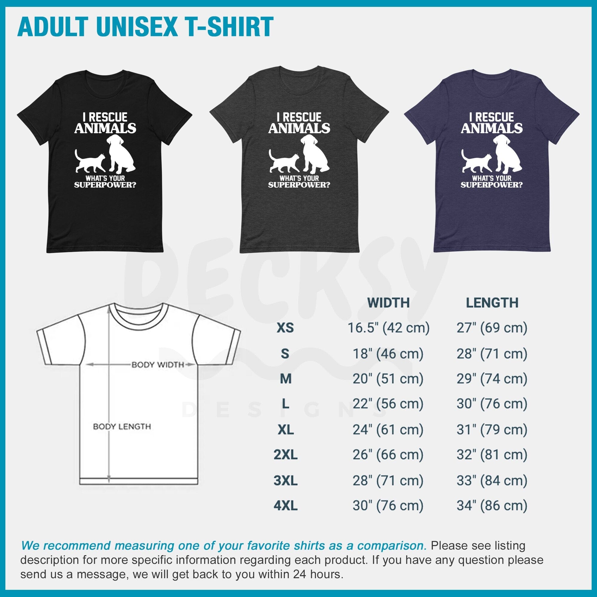 Animal Rescue Shirt, Pet Adoption Gift, Animal Shelter Tshirt-Clothing:Gender-Neutral Adult Clothing:Tops & Tees:T-shirts:Graphic Tees-DecksyDesigns