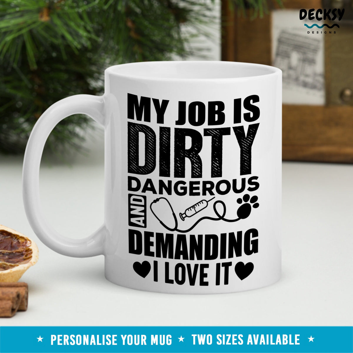 Veterinarian Mug, Custom Vet Tech Gift, Gift For Vet Nurse, Funny Personalised Veterinarian Grad Mug, Animal Doctor Gift, Veterinarian Gift Mugs by DecksyDesigns