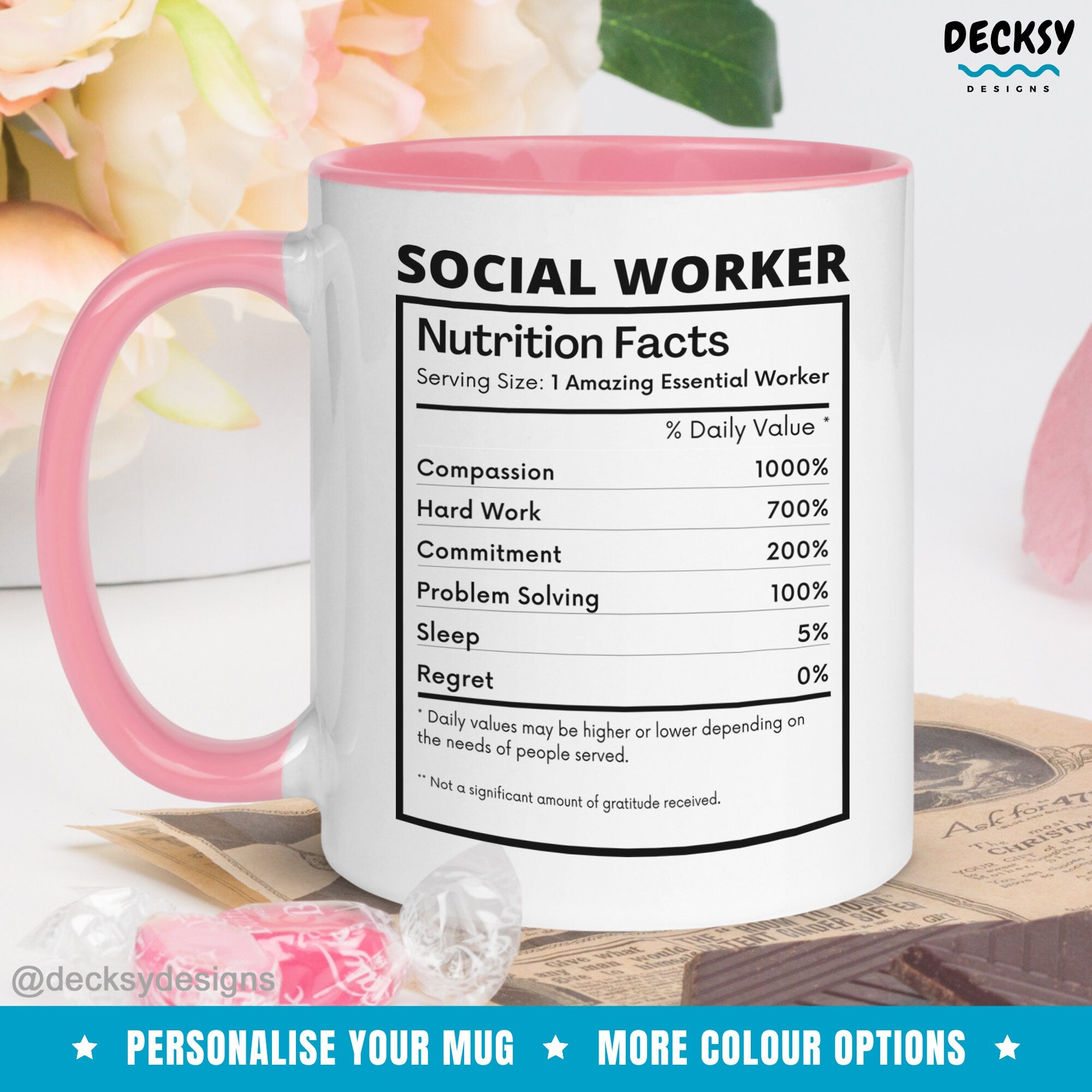 Custom Social Worker Mug, Gift For Social Work, Master of Social Work MSW Graduation Gift, School Social Work, Case Worker Appreciation Gift Mugs by DecksyDesigns