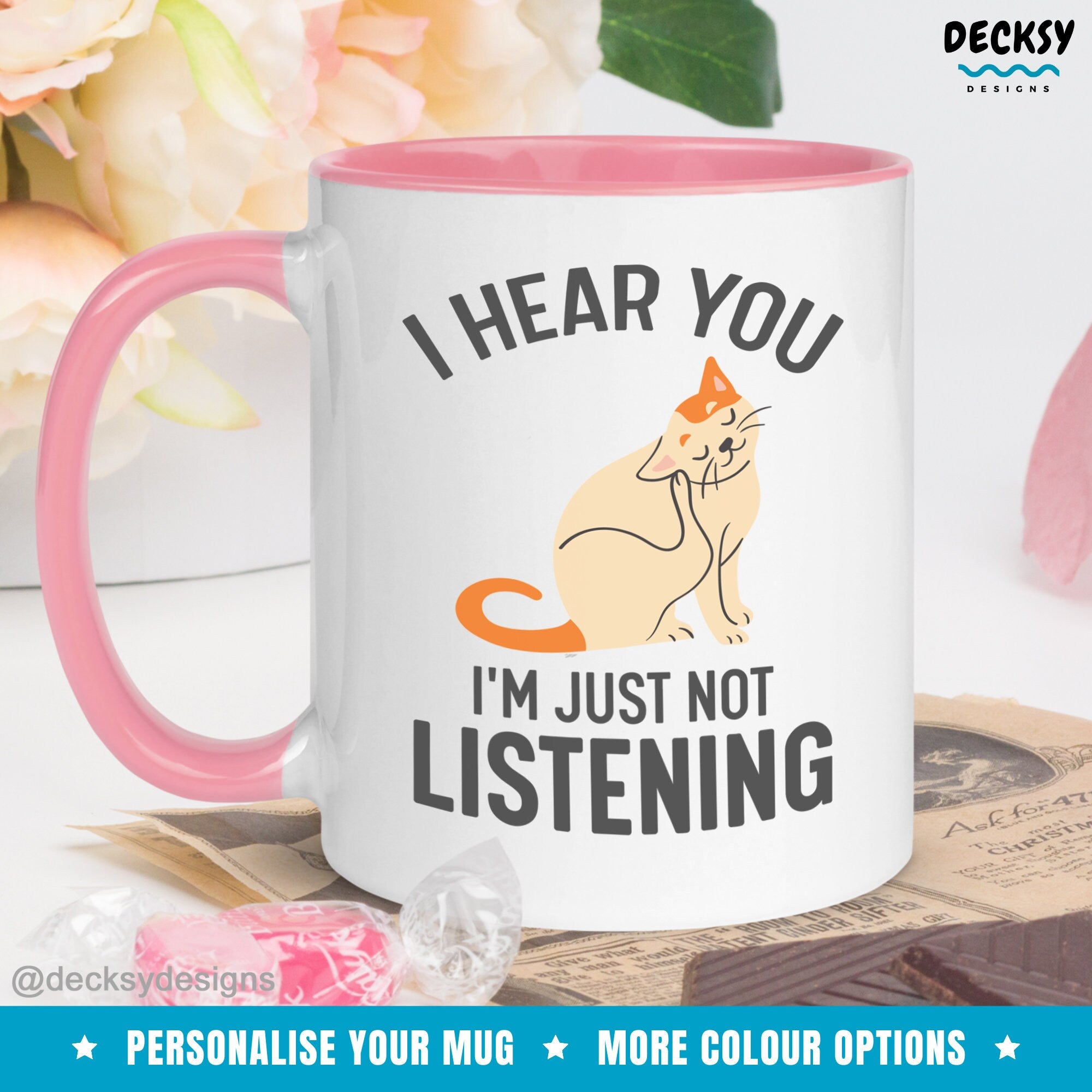 Funny Cat Mug, Custom Rude Office Mug Gift, Sarcastic Dramatic Mug, Coworker Coffee Cup, Cat Lover Gift, Bored Animal Mug, Crazy Cat Lady Mugs by DecksyDesigns