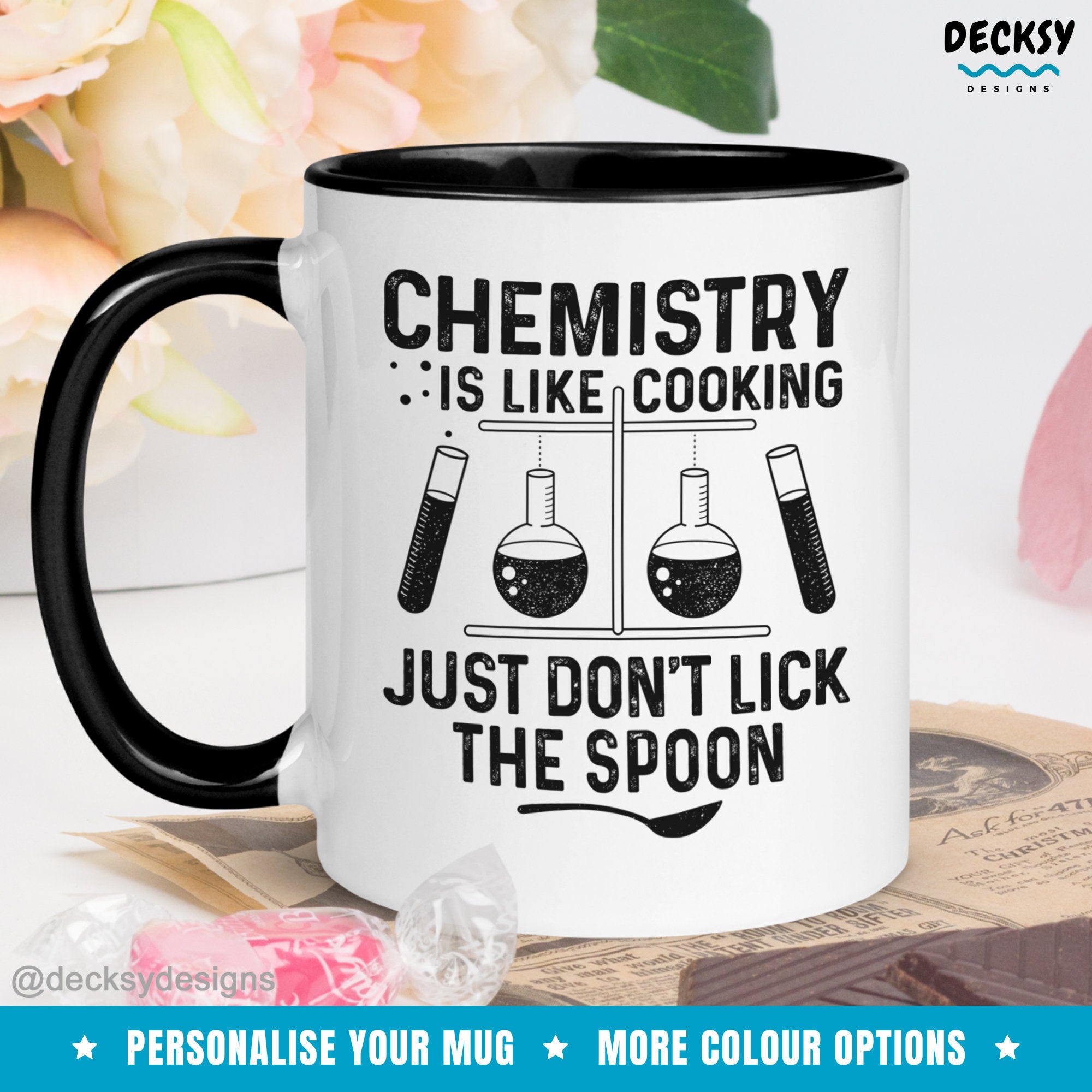 Chemistry Gift, Chemistry Mug, Funny Scientist Mug, Science Student Teacher Gift, Custom Organic Chemistry Mug, Chemistry Professor Gift Mugs by DecksyDesigns