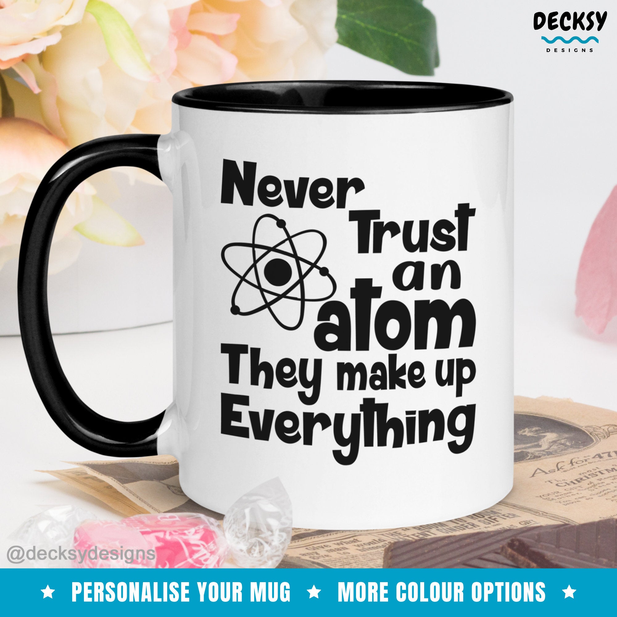 Physics Coffee Mug, Custom Gift for Physics Teacher, Funny Science Teacher Mug, Gift For Physicist, Mug For Scientist, Physics Student Mug Mugs by DecksyDesigns