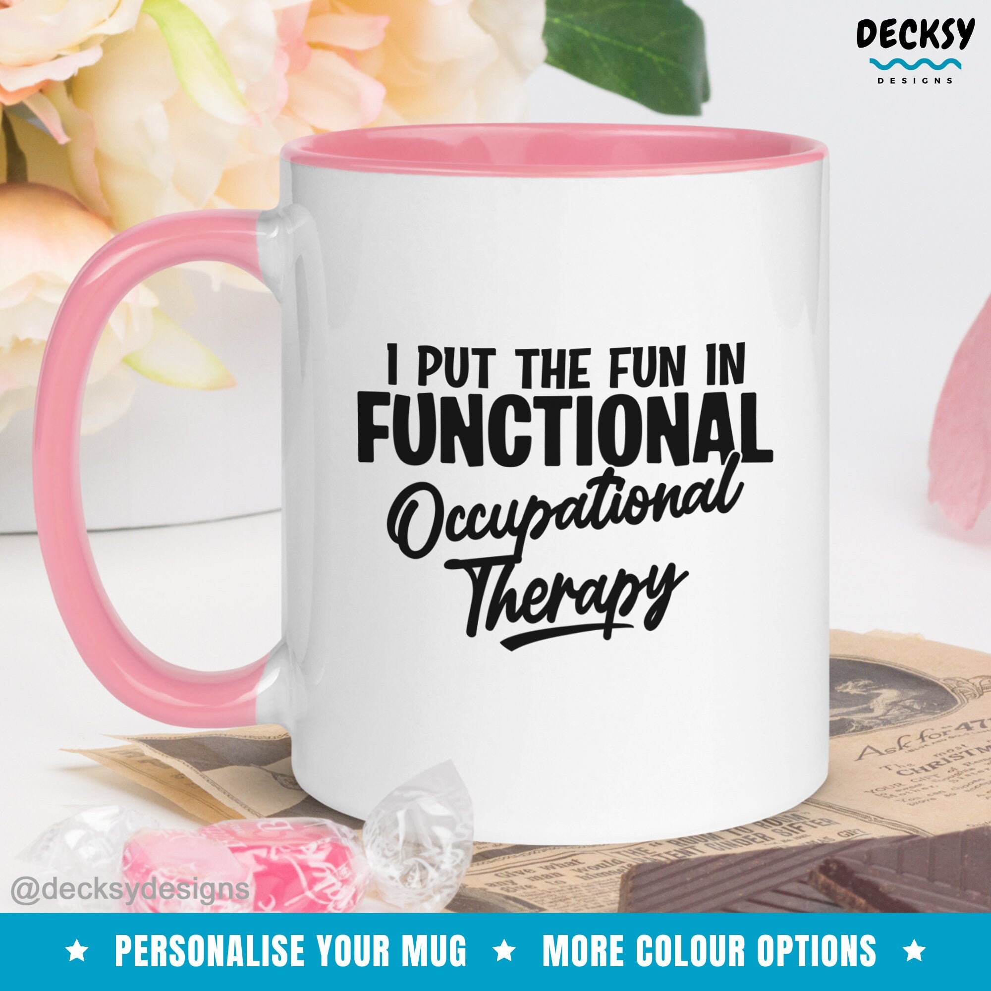 Occupational Therapy Mug, Custom OT Gift, Occupational Therapist Mug, Personalised Ot Mug, Ota Gift For Her, Gift For Occupational Therapist Mugs by DecksyDesigns