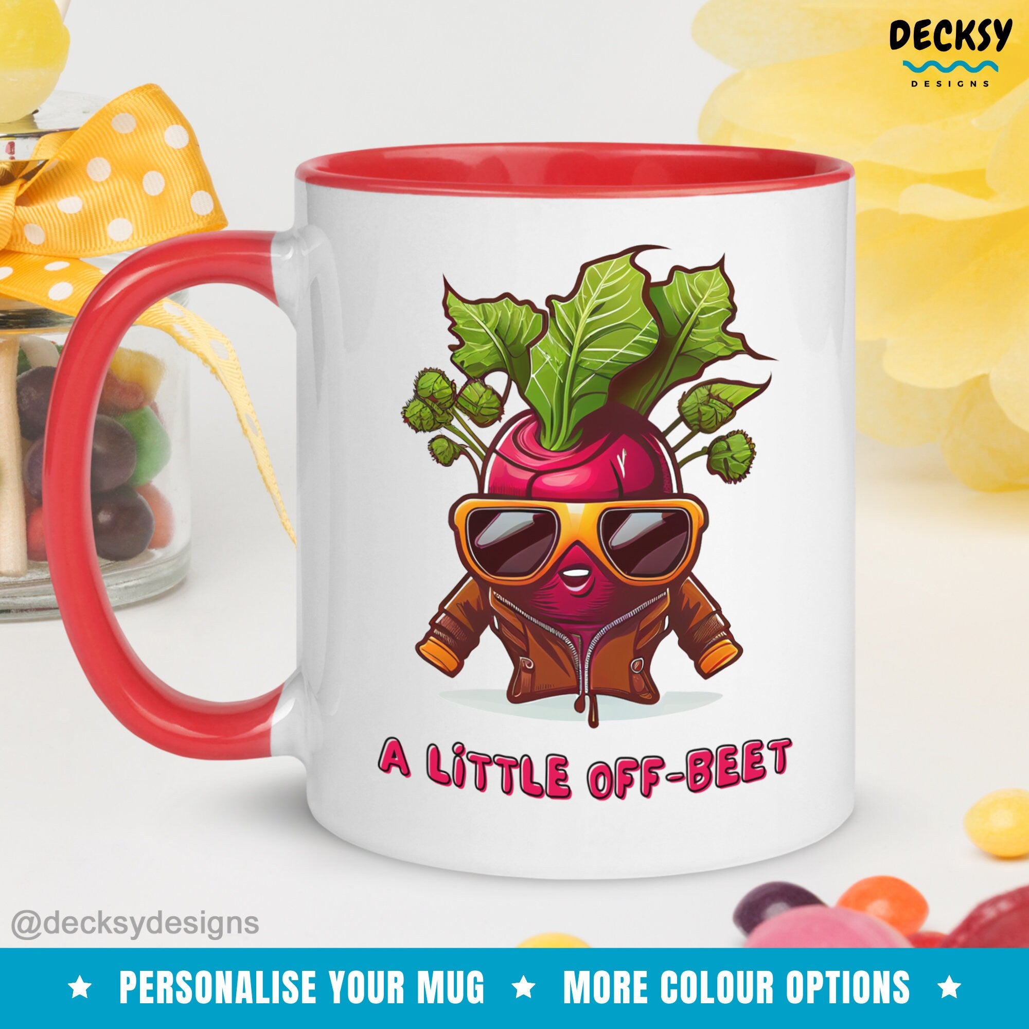 Off Beat Mug Gift, Vegetable Mug, Custom Coffee Mug, Personalised Gardening Gift for Him or Her, Unique Gift for Best Friend, Food Pun Mug Mugs by DecksyDesigns