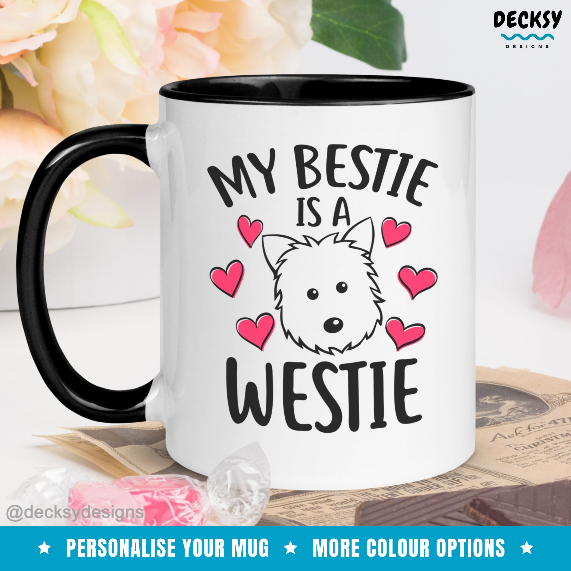 Westie Coffee Mug, Personalised West Highland Terrier Gift