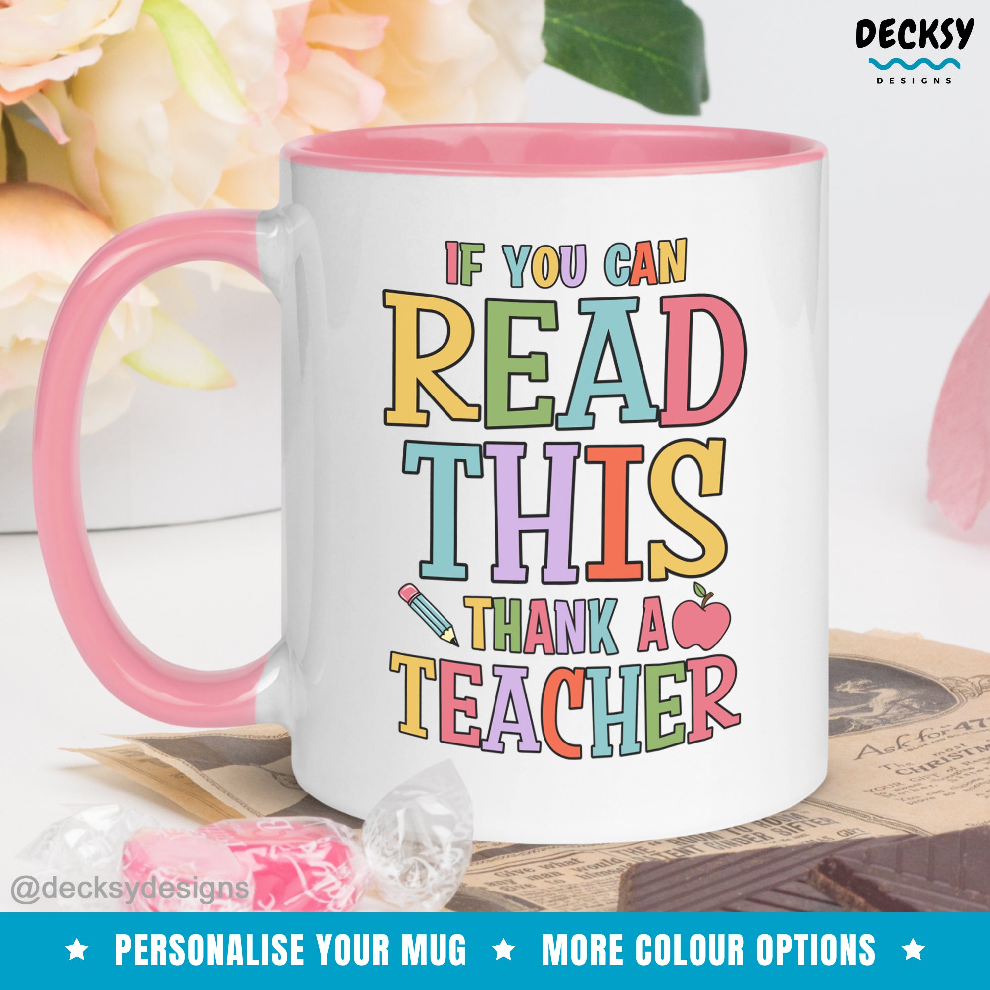 Funny Teacher Appreciation Mug, Custom English Teacher Gift