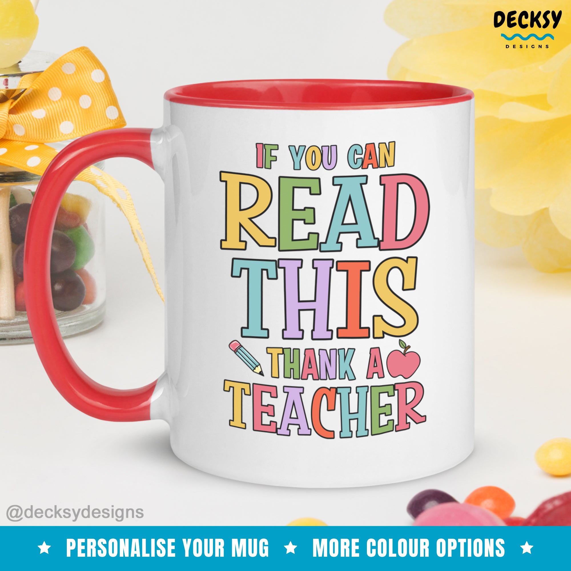 Funny Teacher Appreciation Mug, Custom English Teacher Gift