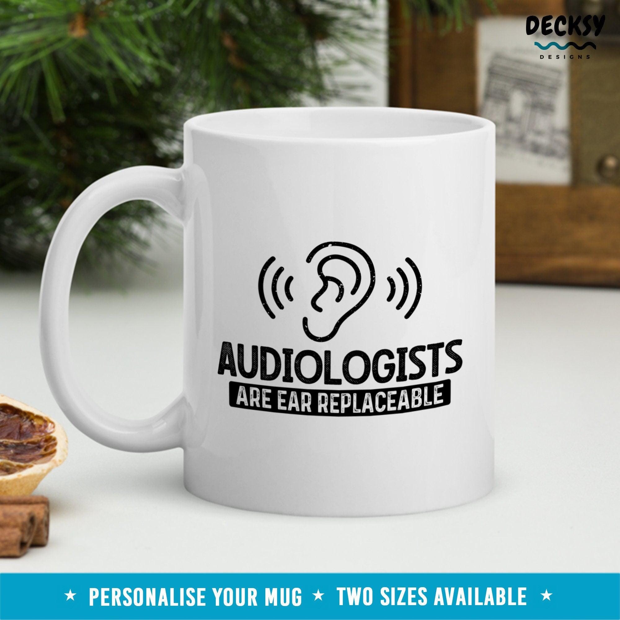 Audiologist Mug, Custom Audiology Gift-Home & Living:Kitchen & Dining:Drink & Barware:Drinkware:Mugs-DecksyDesigns-11 Oz-NO PERSONALISATION-DecksyDesigns