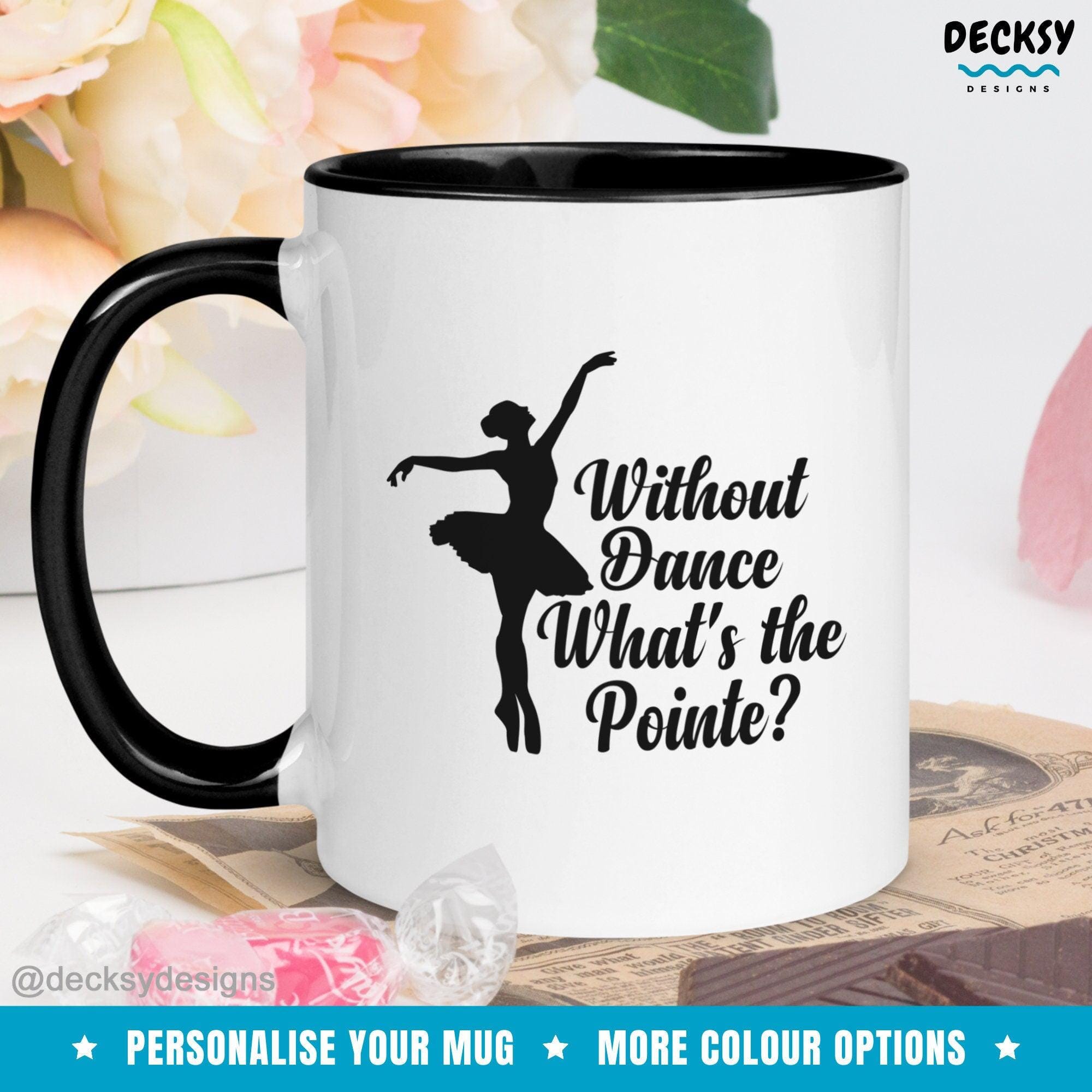 Ballet Dancer Mug, Ballerina Gift-Home & Living:Kitchen & Dining:Drink & Barware:Drinkware:Mugs-DecksyDesigns-White Mug 11 oz-NO PERSONALISATION-DecksyDesigns