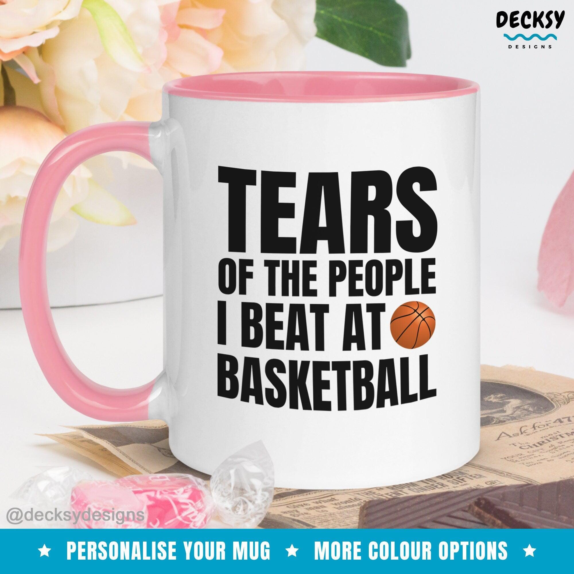 Basketball Mug, Basketball Player Gift-Home & Living:Kitchen & Dining:Drink & Barware:Drinkware:Mugs-DecksyDesigns-White Mug 11 oz-NO PERSONALISATION-DecksyDesigns