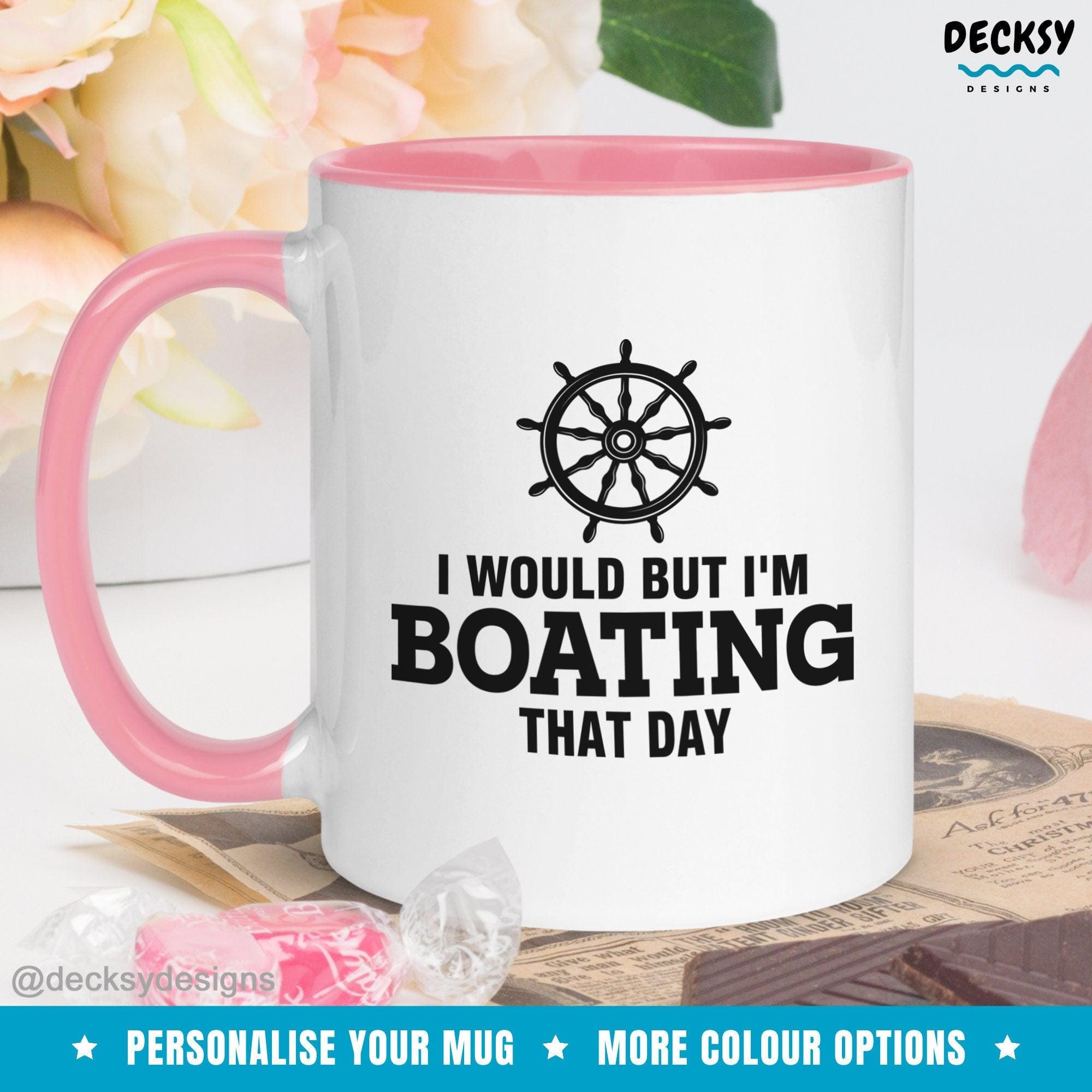 Boating Mug, Personalised Gifts For Boaters-Home & Living:Kitchen & Dining:Drink & Barware:Drinkware:Mugs-DecksyDesigns-White Mug 11 oz-NO PERSONALISATION-DecksyDesigns