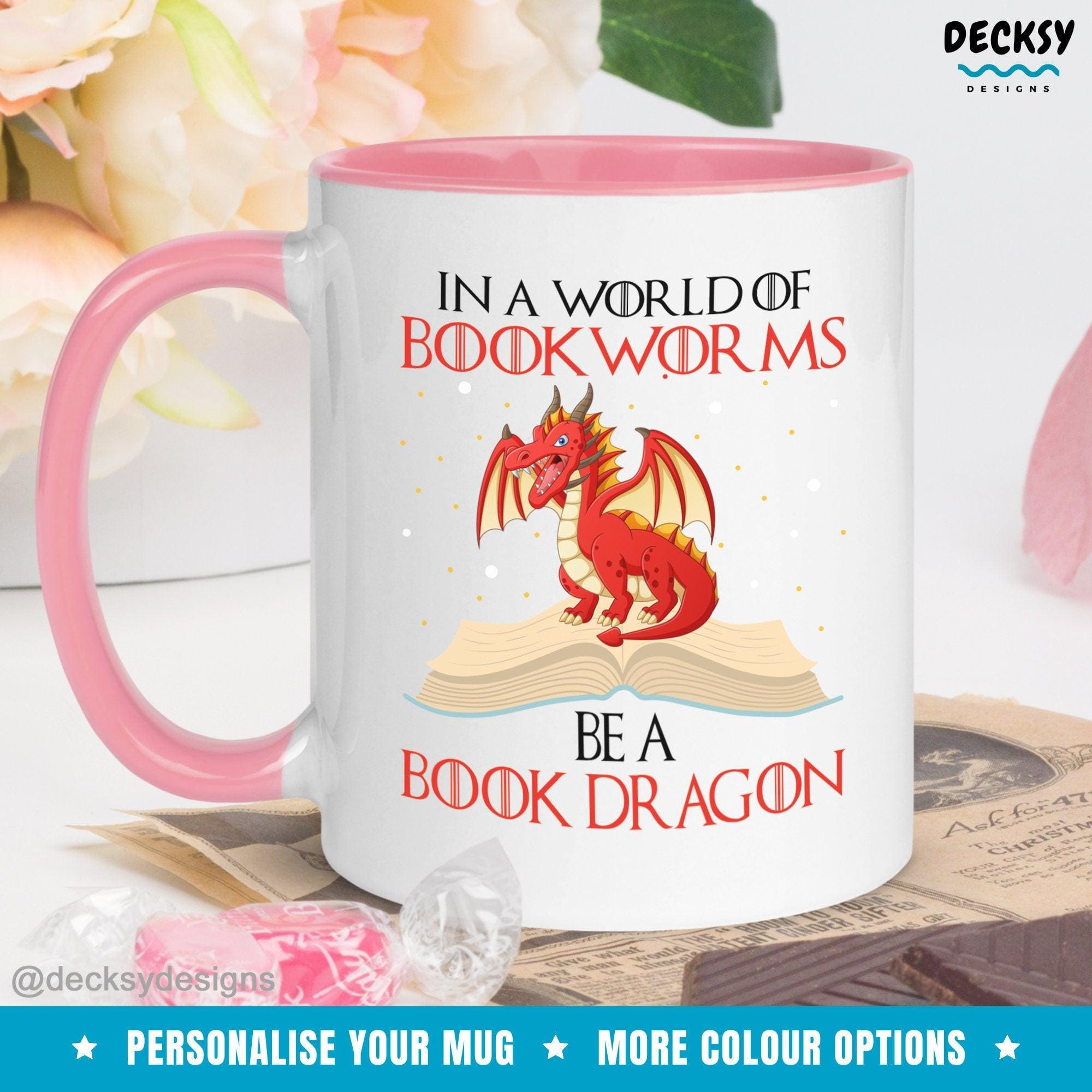 Book Lover Mug, Gift For Bookworm-Home & Living:Kitchen & Dining:Drink & Barware:Drinkware:Mugs-DecksyDesigns-White Mug 11 oz-NO PERSONALISATION-DecksyDesigns